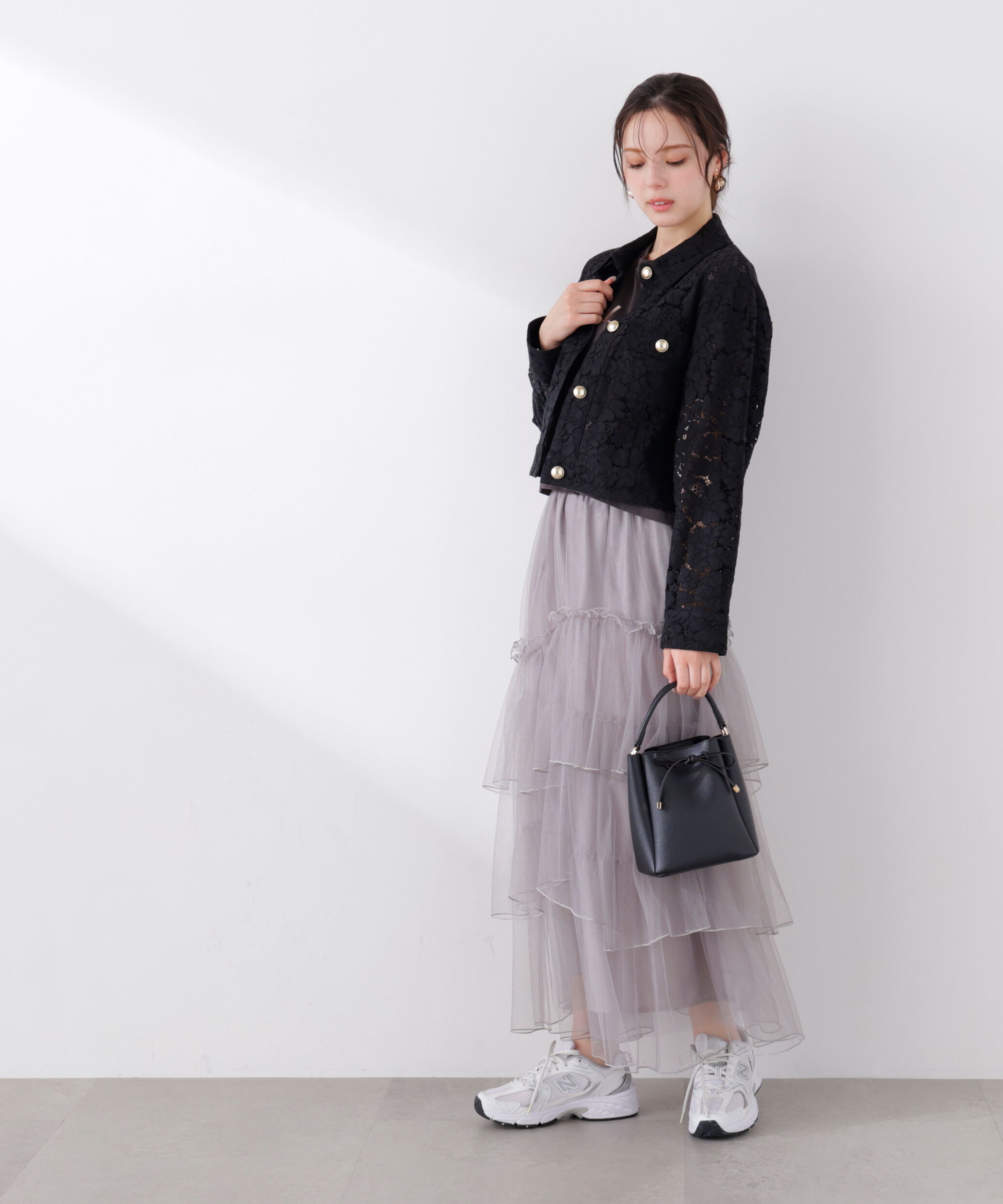 PROPORTION BODY DRESSING「ランダムティアードチュールスカート　26SS」|スカート|