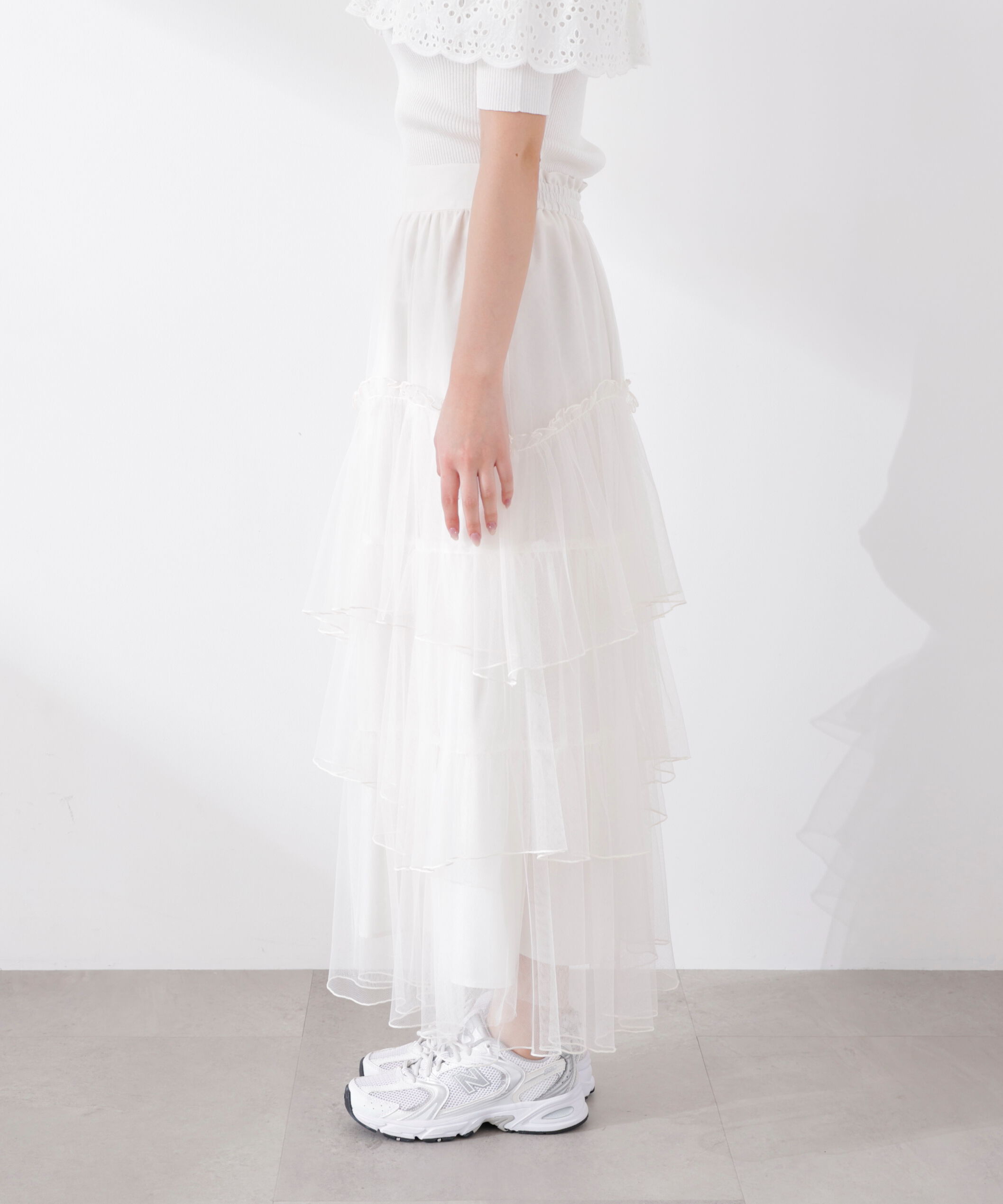 PROPORTION BODY DRESSING「ランダムティアードチュールスカート　26SS」|スカート|