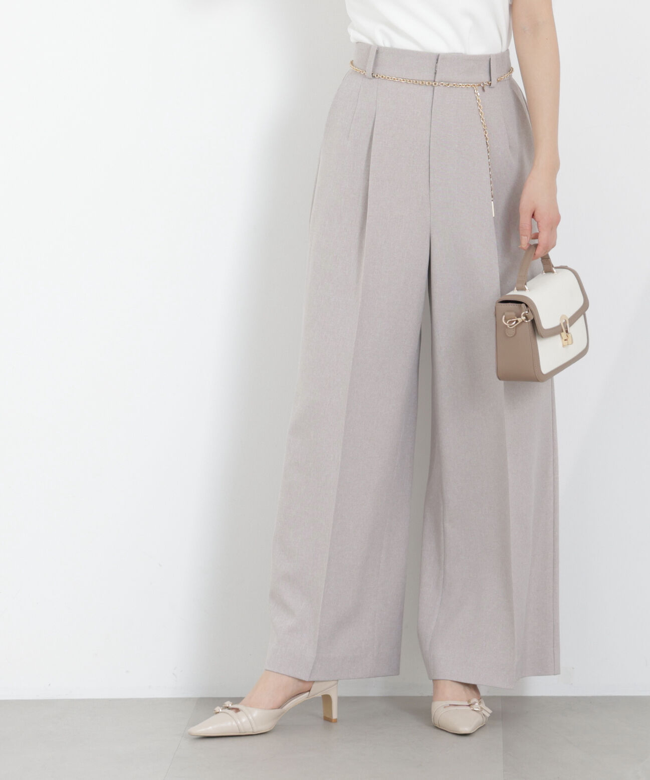 PROPORTION BODY DRESSING「チェーン付きワイドパンツ　26SS」|その他|