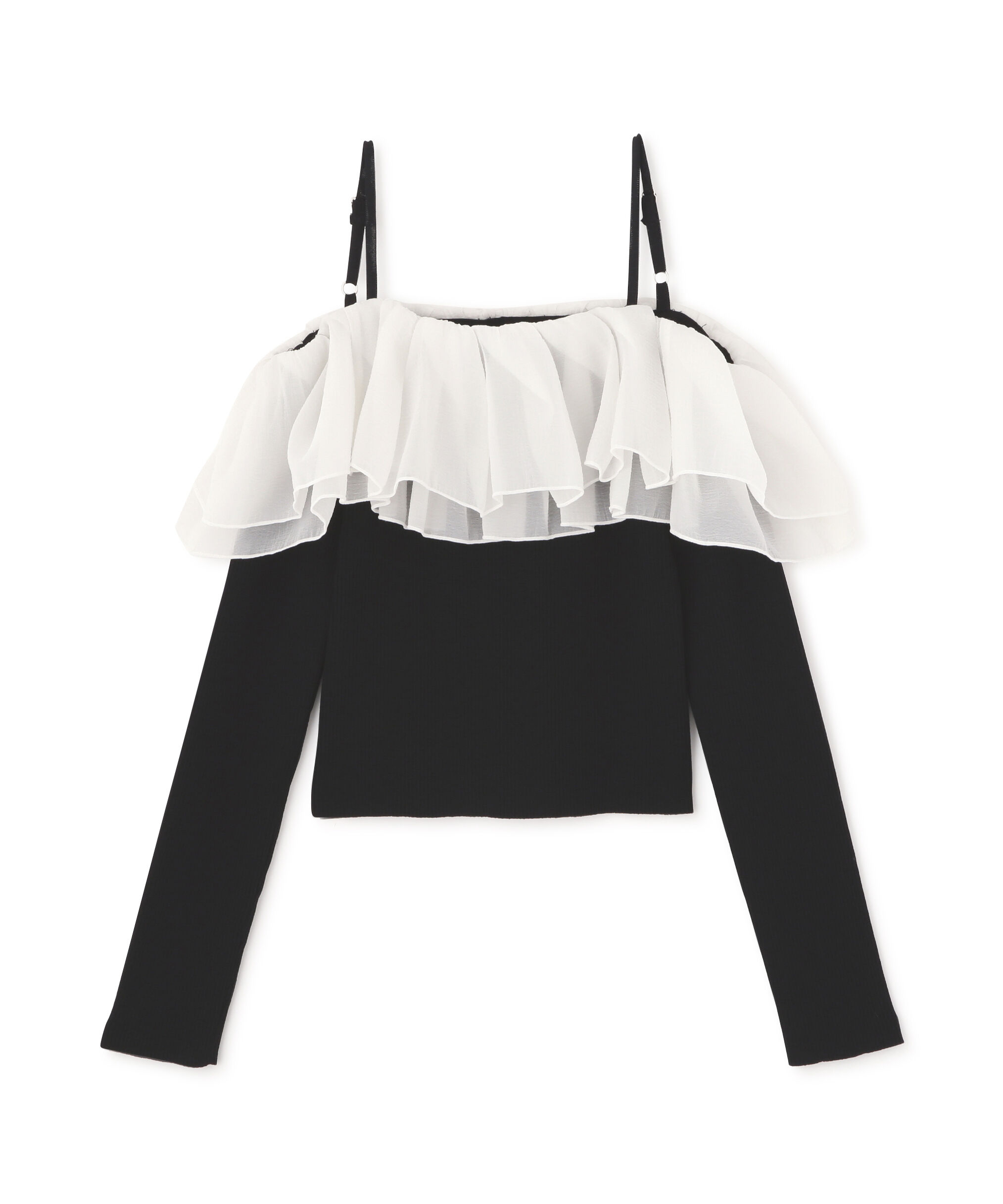 PROPORTION BODY DRESSING「〈a/mie〉フリルリブニット　26SS」|カーディガン|