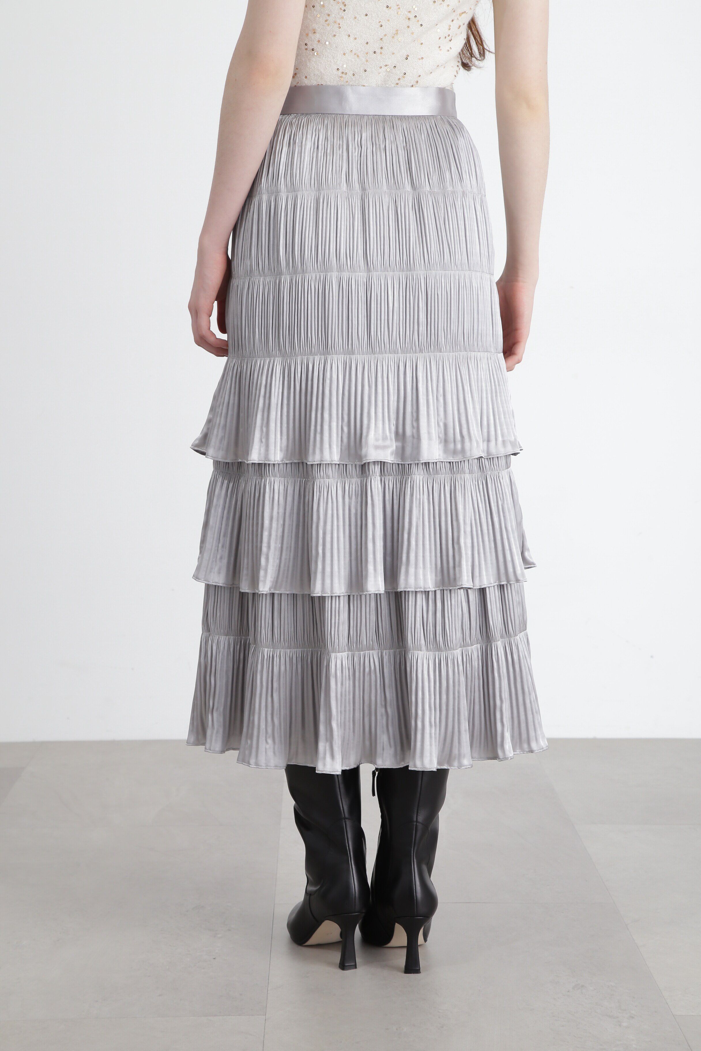  「◆クリスタルプリーツティアードスカート」|スカート|
