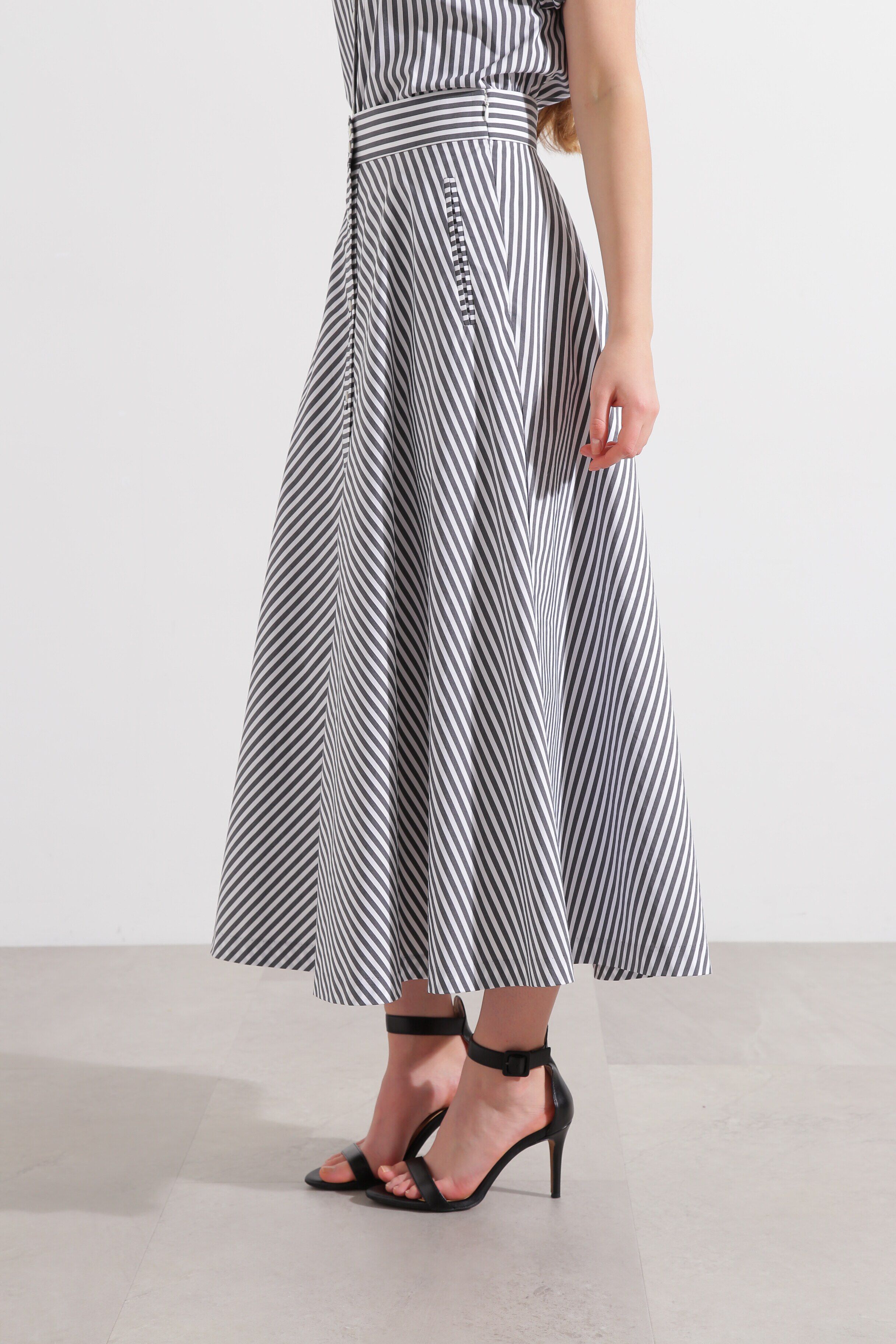  「◆ストライプフレアスカート」|スカート|