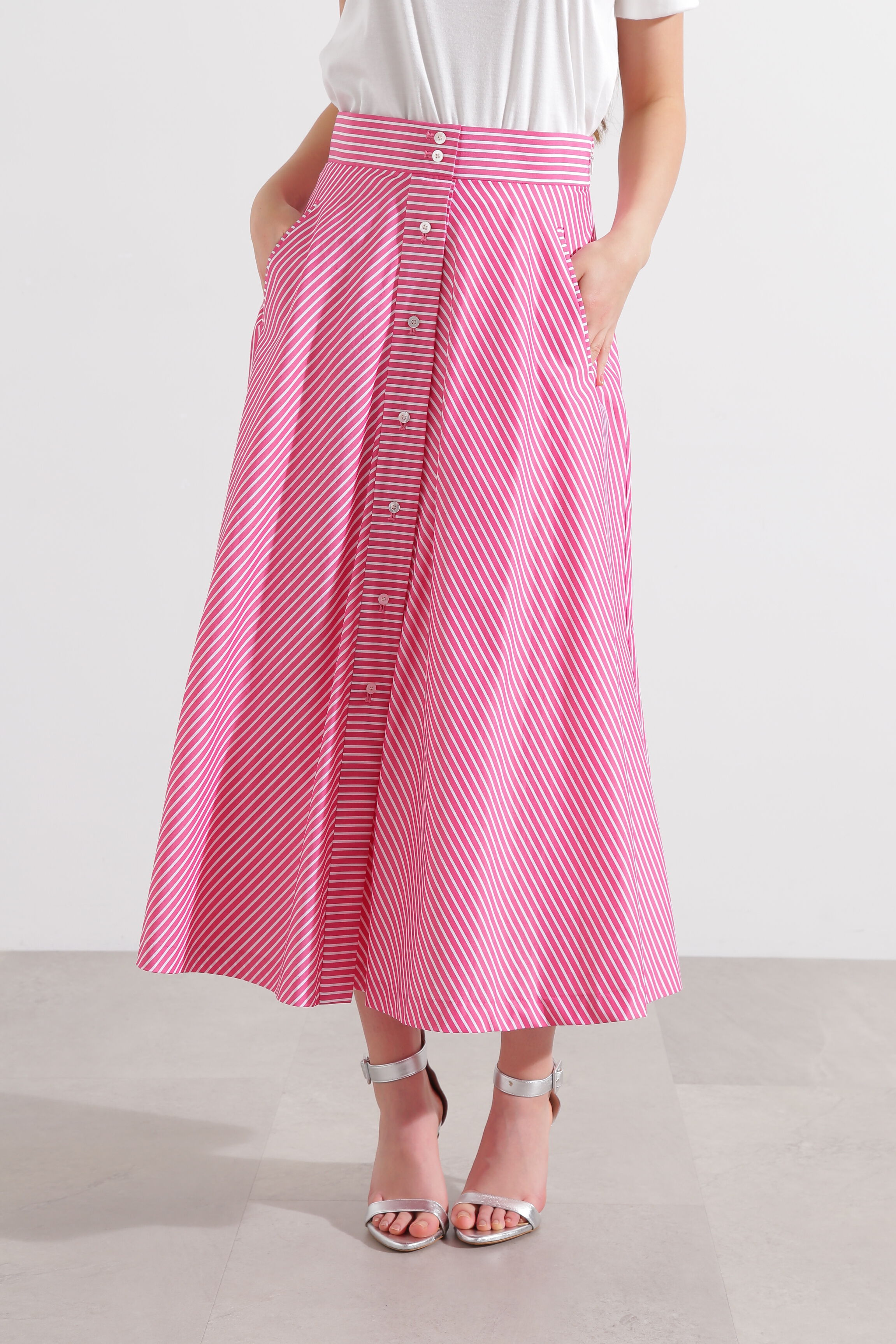  「◆ストライプフレアスカート」|スカート|