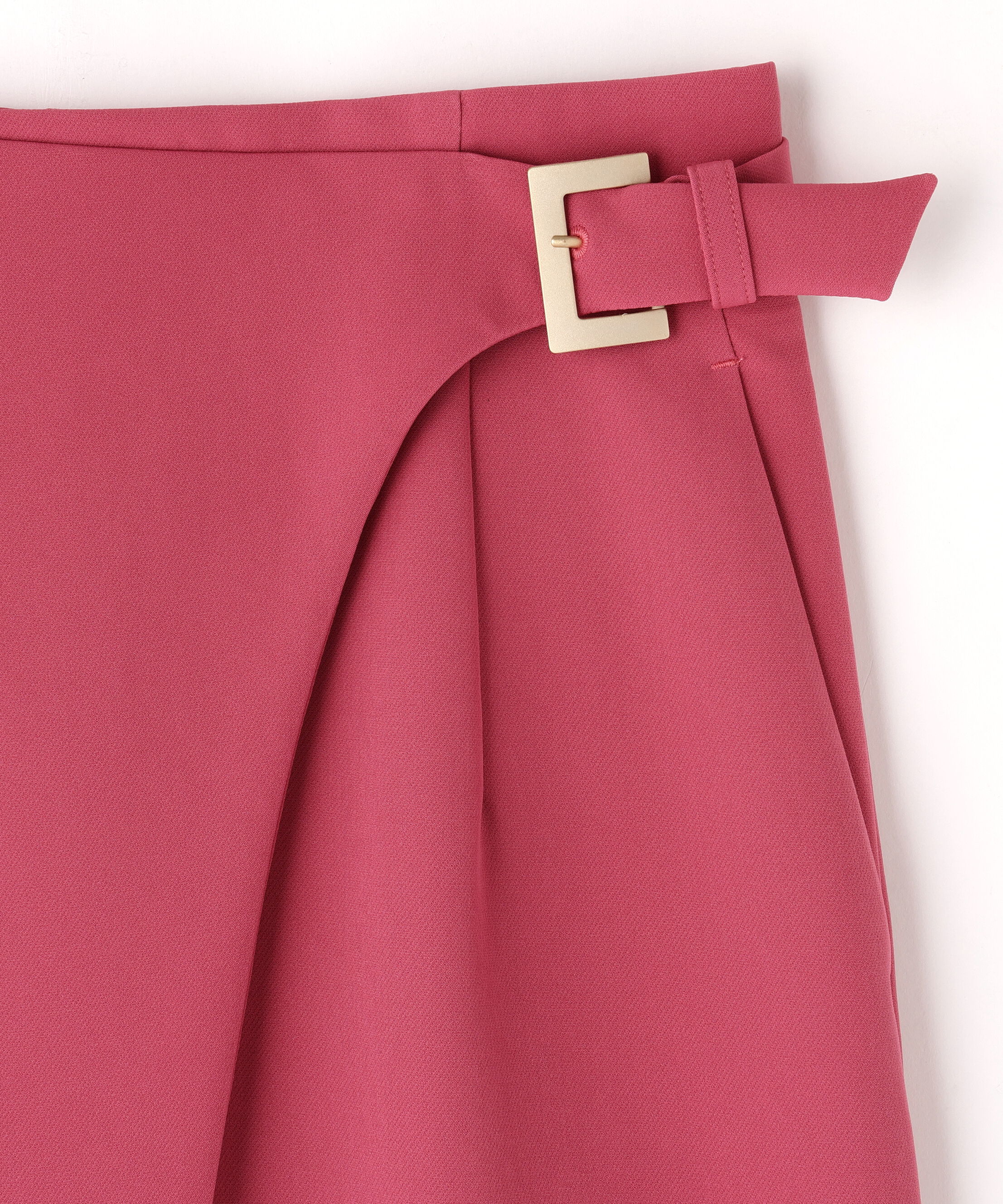  「サイドバックルラップ風スカート」|スカート|