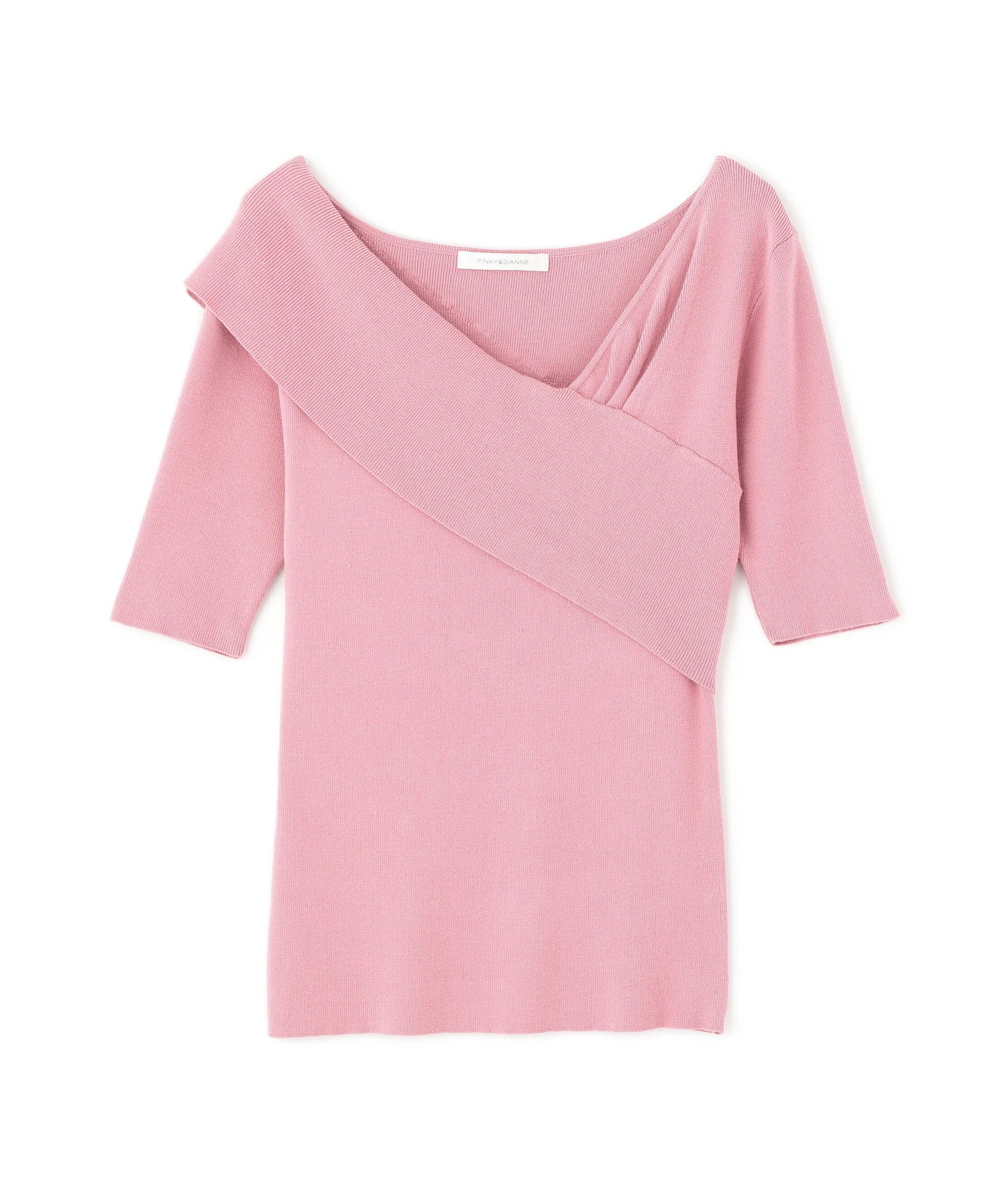  「◆アシンメトリーネックニットプルオーバー」|ニット・セーター|