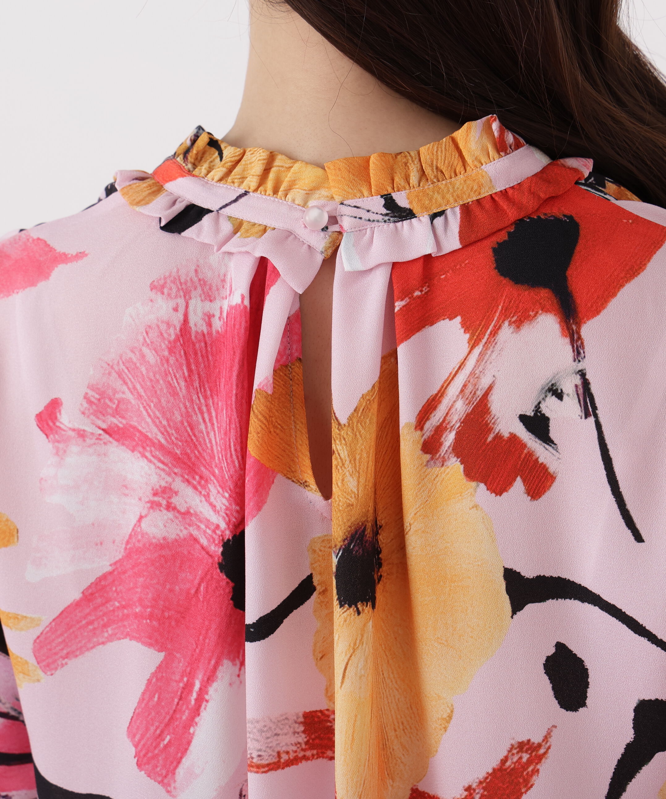  「◆フラワープリントギャザーブラウス」|シャツ・ブラウス|