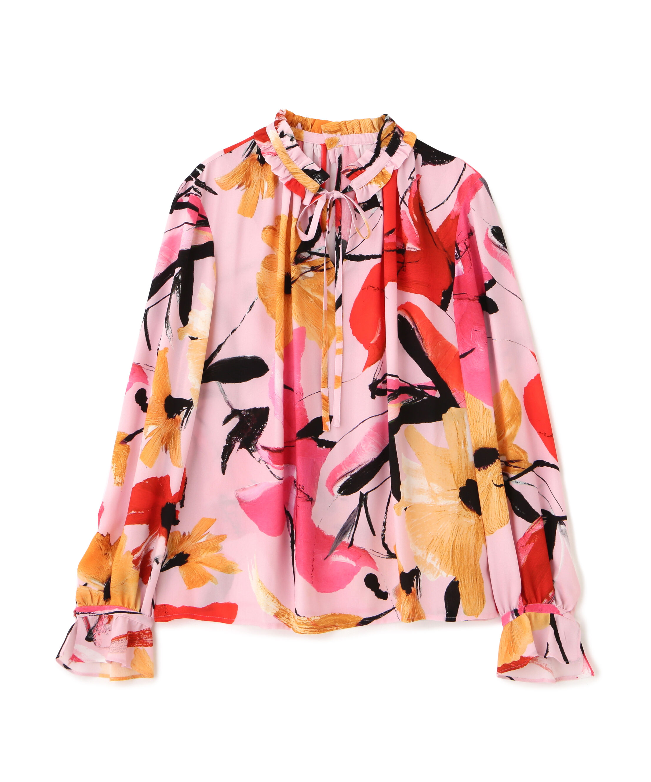  「◆フラワープリントギャザーブラウス」|シャツ・ブラウス|