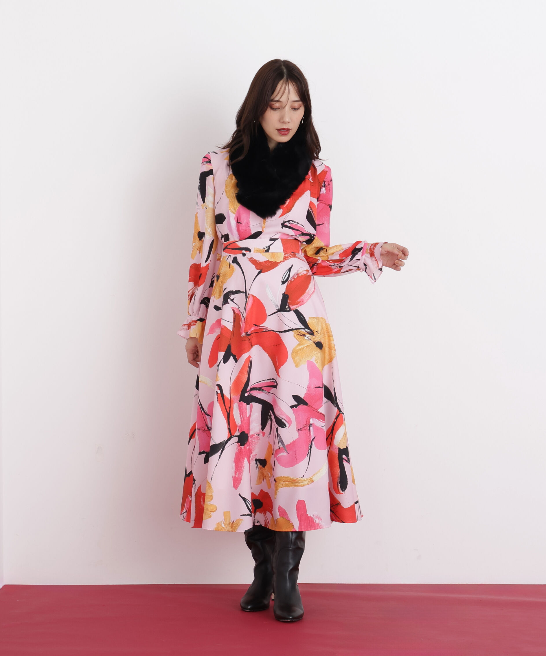  「◆フラワープリントギャザーブラウス」|シャツ・ブラウス|