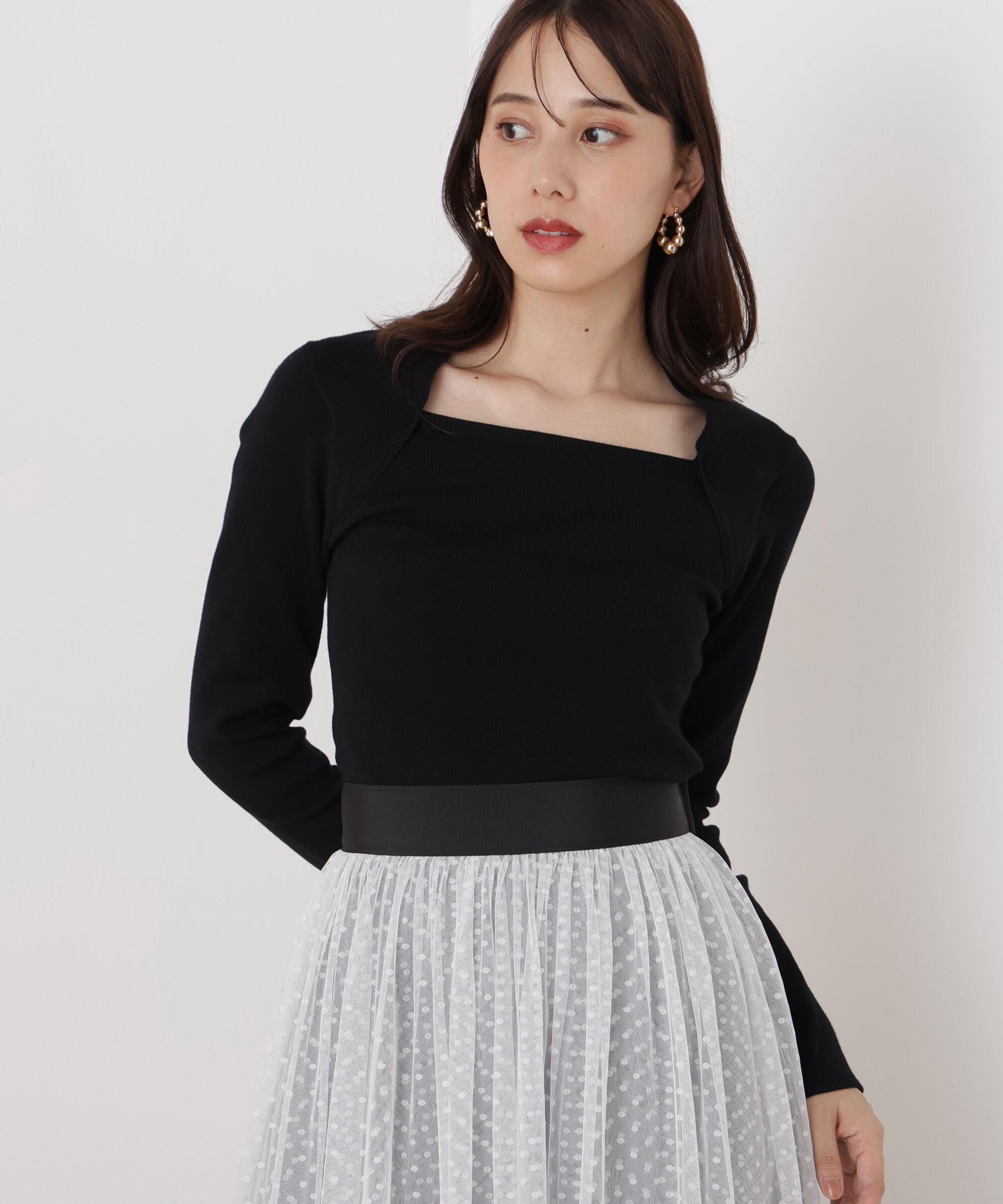  「◆プルオーバーシンプルハイゲージ」|ニット・セーター|ブラック