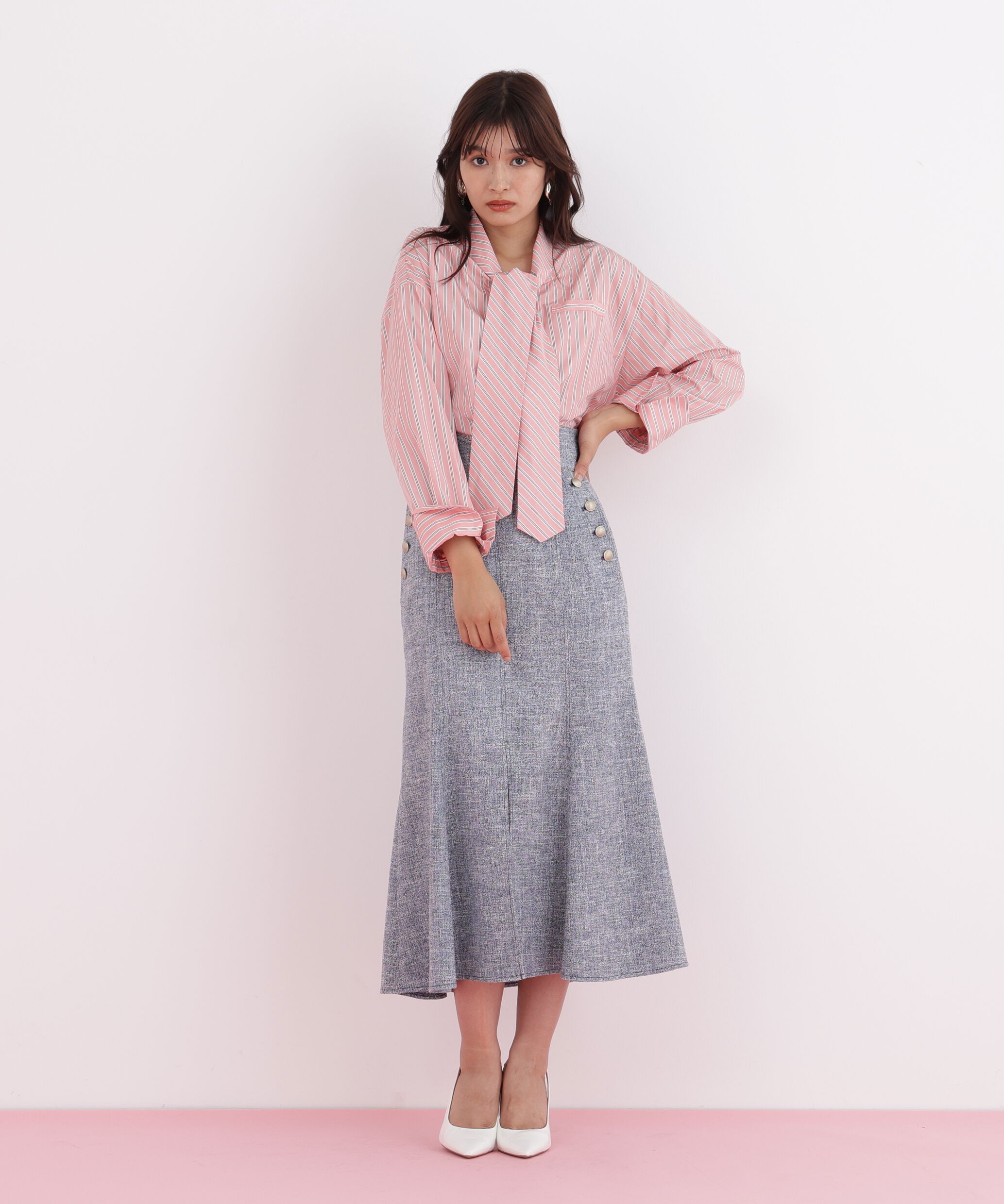  「ミックスブッチャーマーメイドスカート」|スカート|