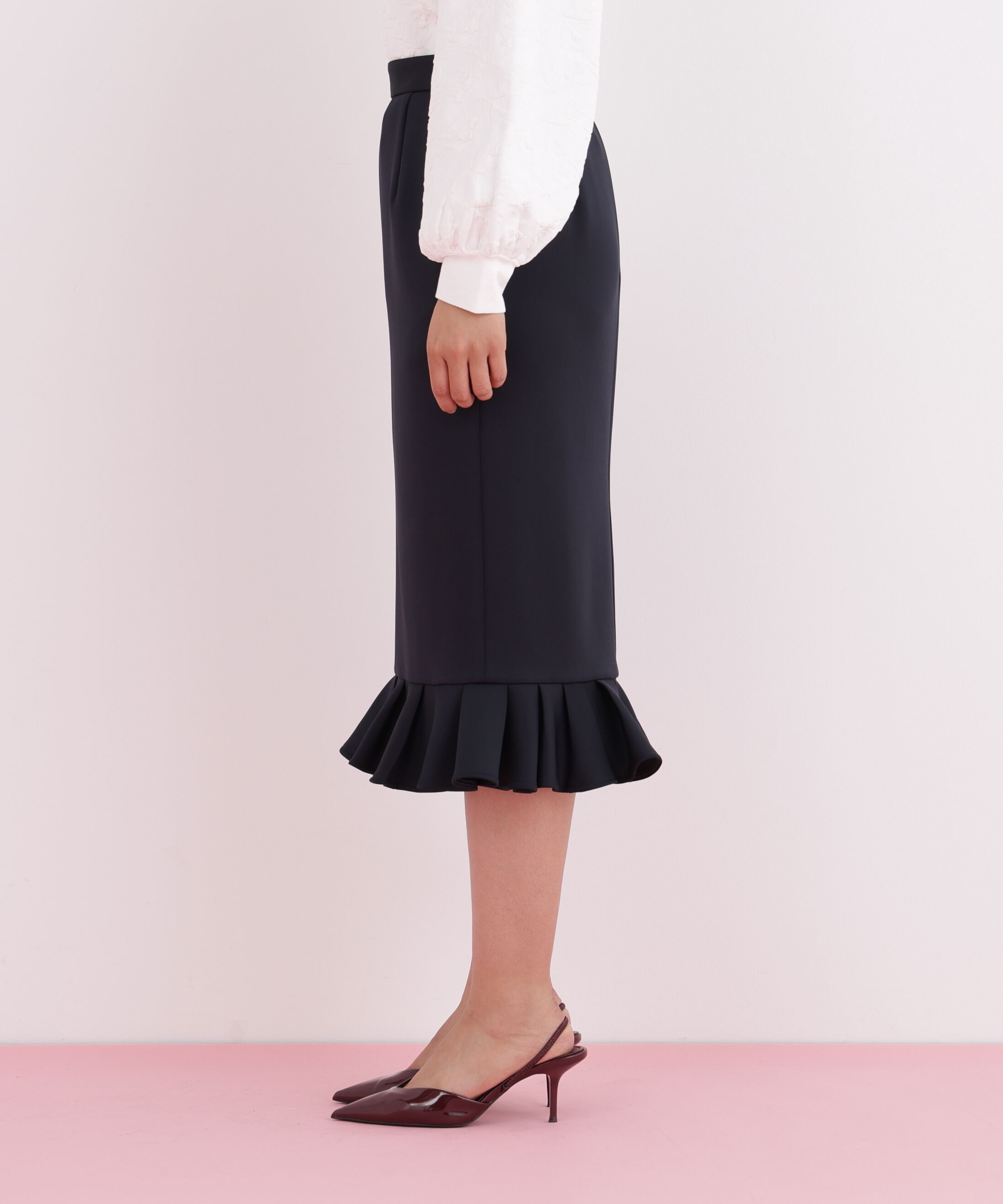  「ラッフルヘムジャージスカート」|スカート|