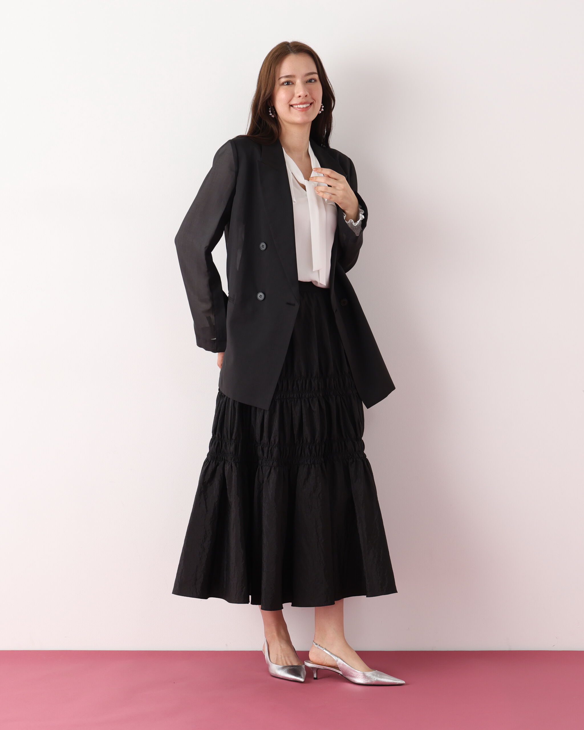  「シャイニーギャザースカート」|スカート|