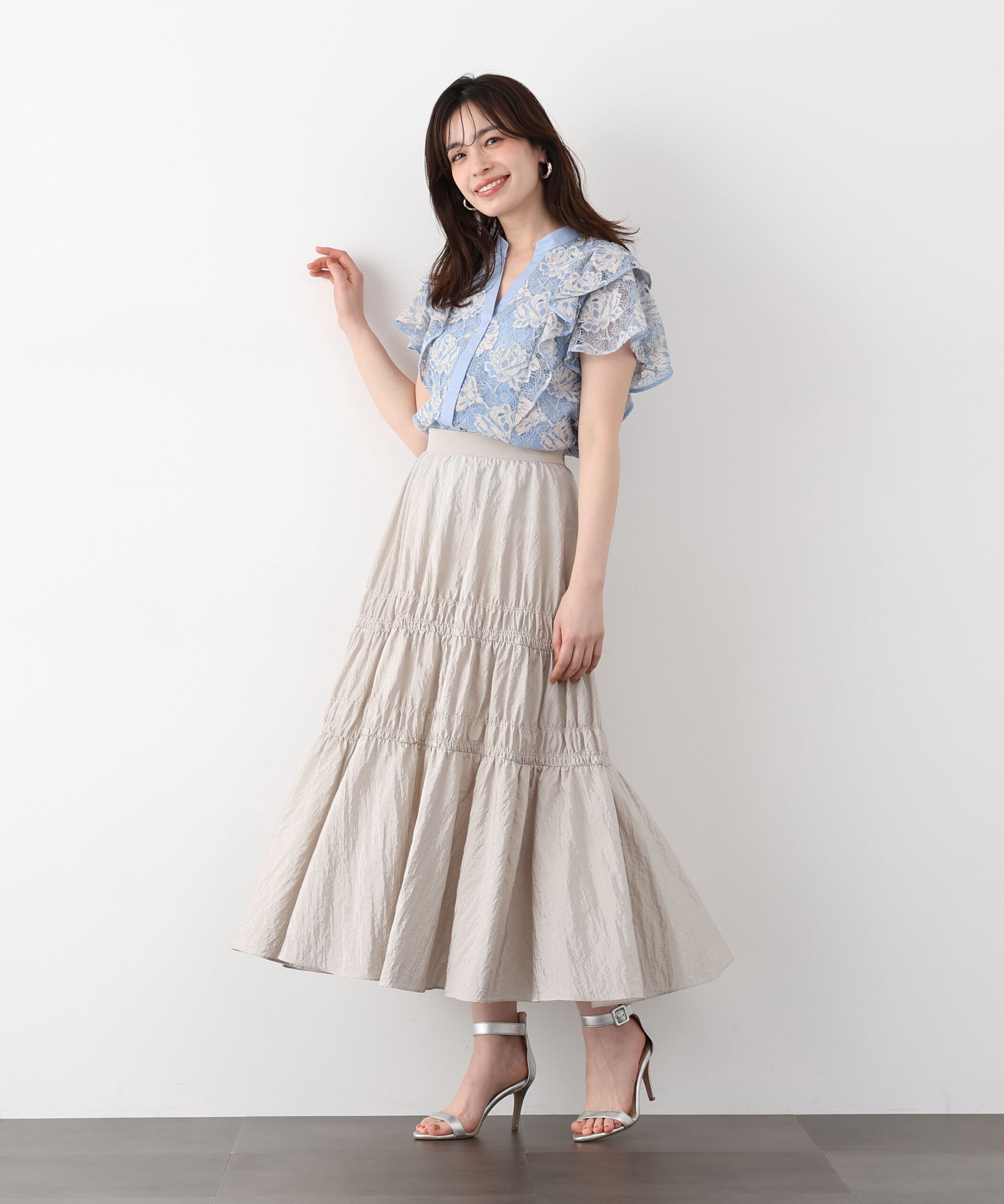  「シャイニーギャザースカート」|スカート|