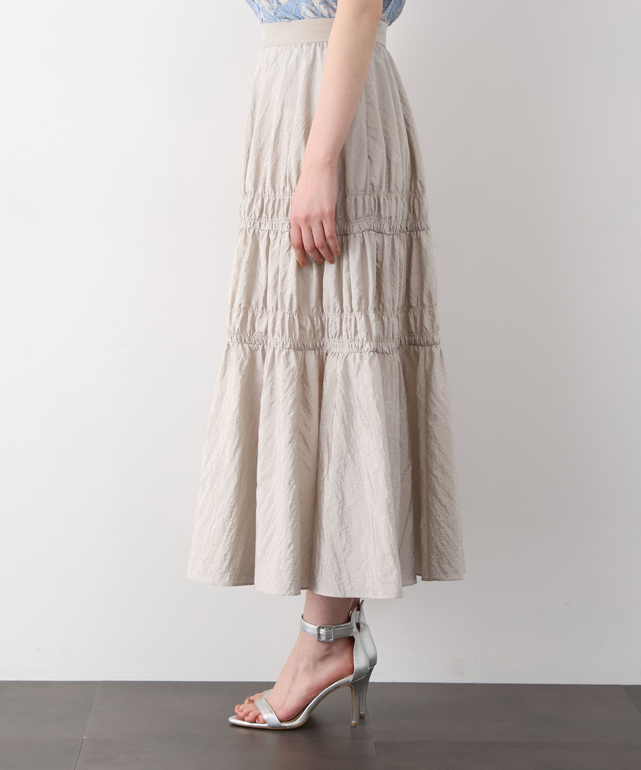  「シャイニーギャザースカート」|スカート|