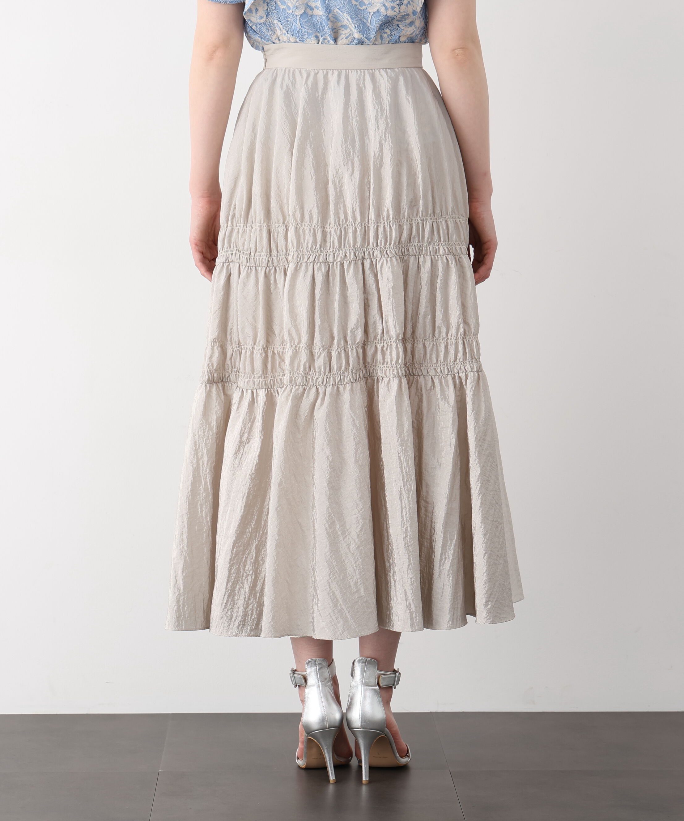  「シャイニーギャザースカート」|スカート|