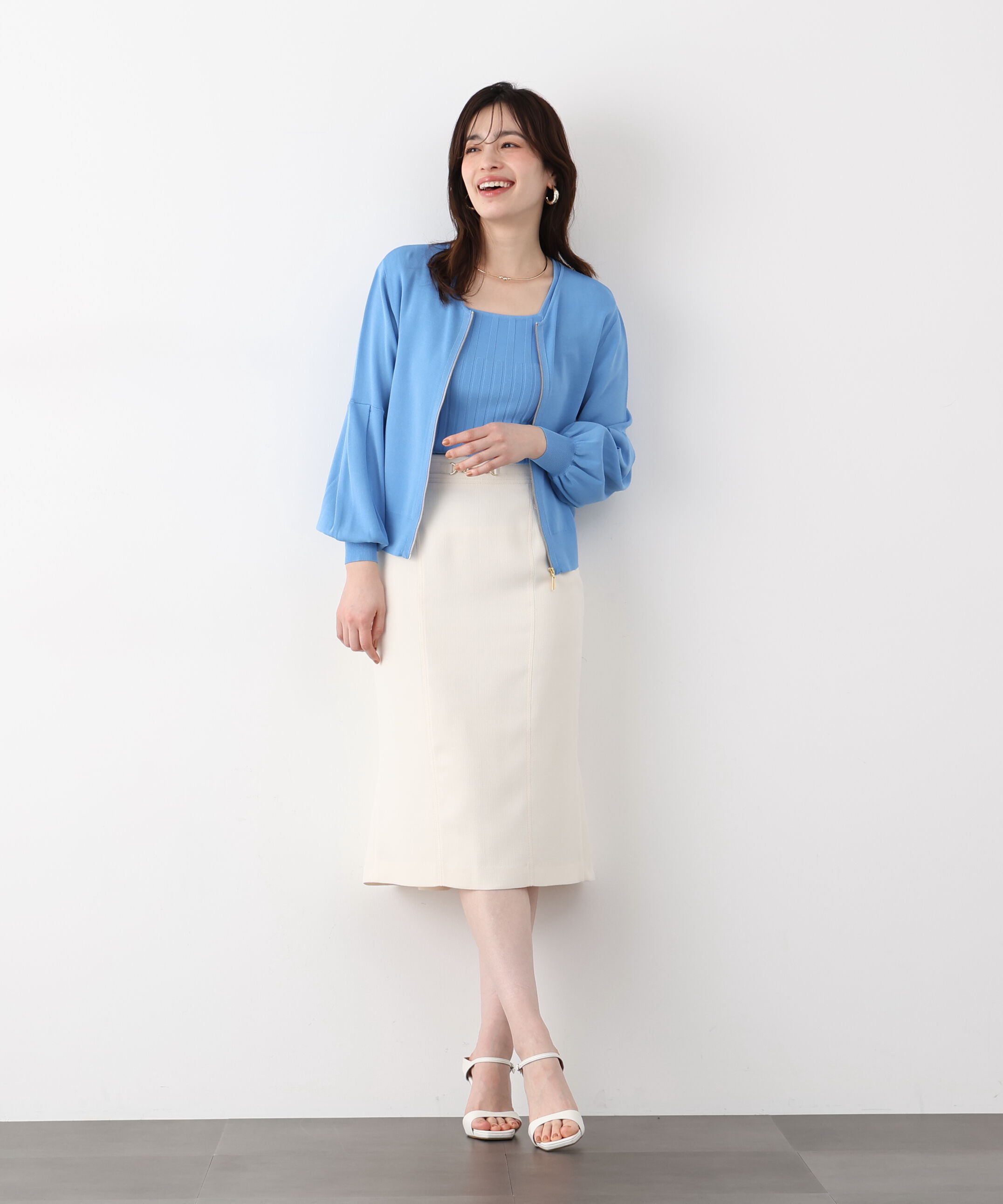  「ジップアップニットブルゾン」|その他|