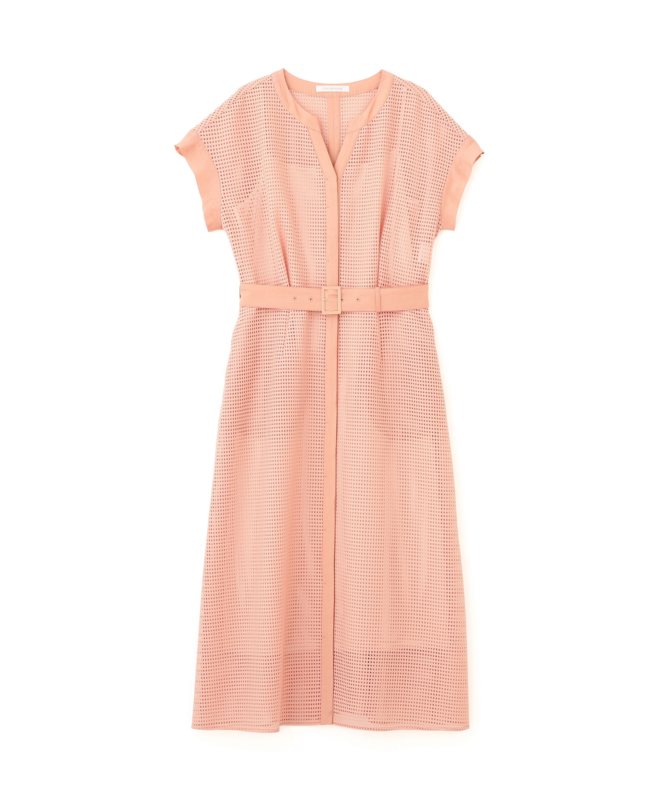  「［美香さん着用］メッシュッレースコンビワンピース」|ワンピース|