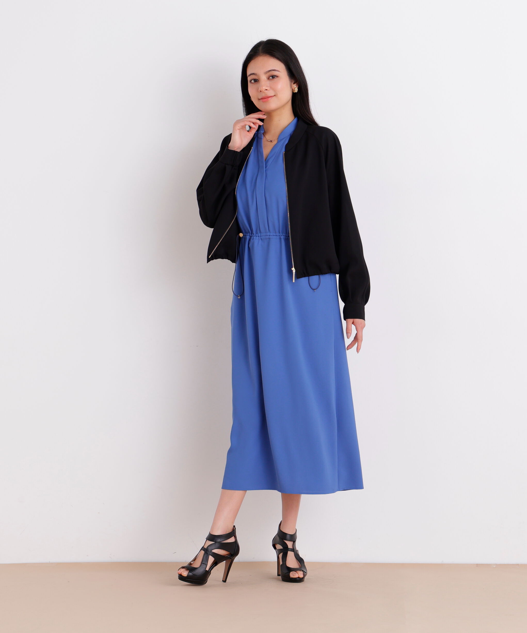  「［美香さん着用］シアーカラミショートブルゾン」|ブルゾン・スタジャン|