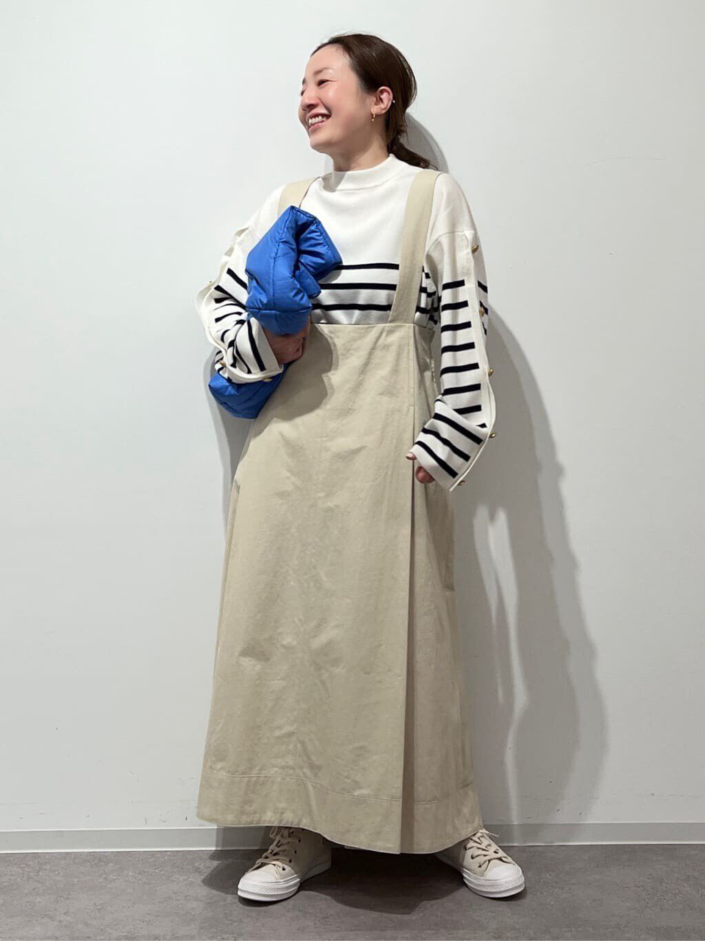  「◆袖ボタン付きボーダーニット」|ニット・セーター|