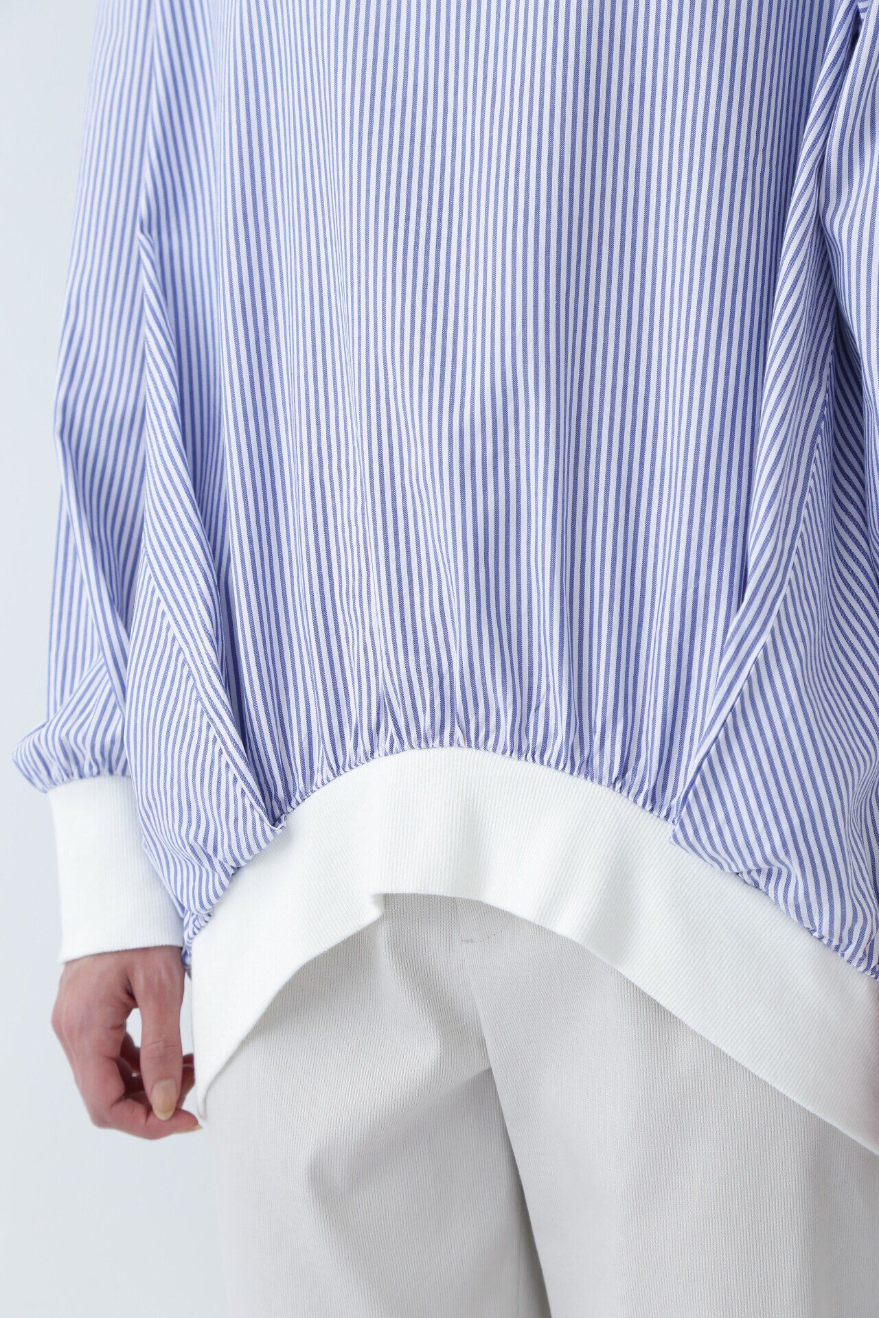  「◆コットンオックスストライプブラウス」|シャツ・ブラウス|