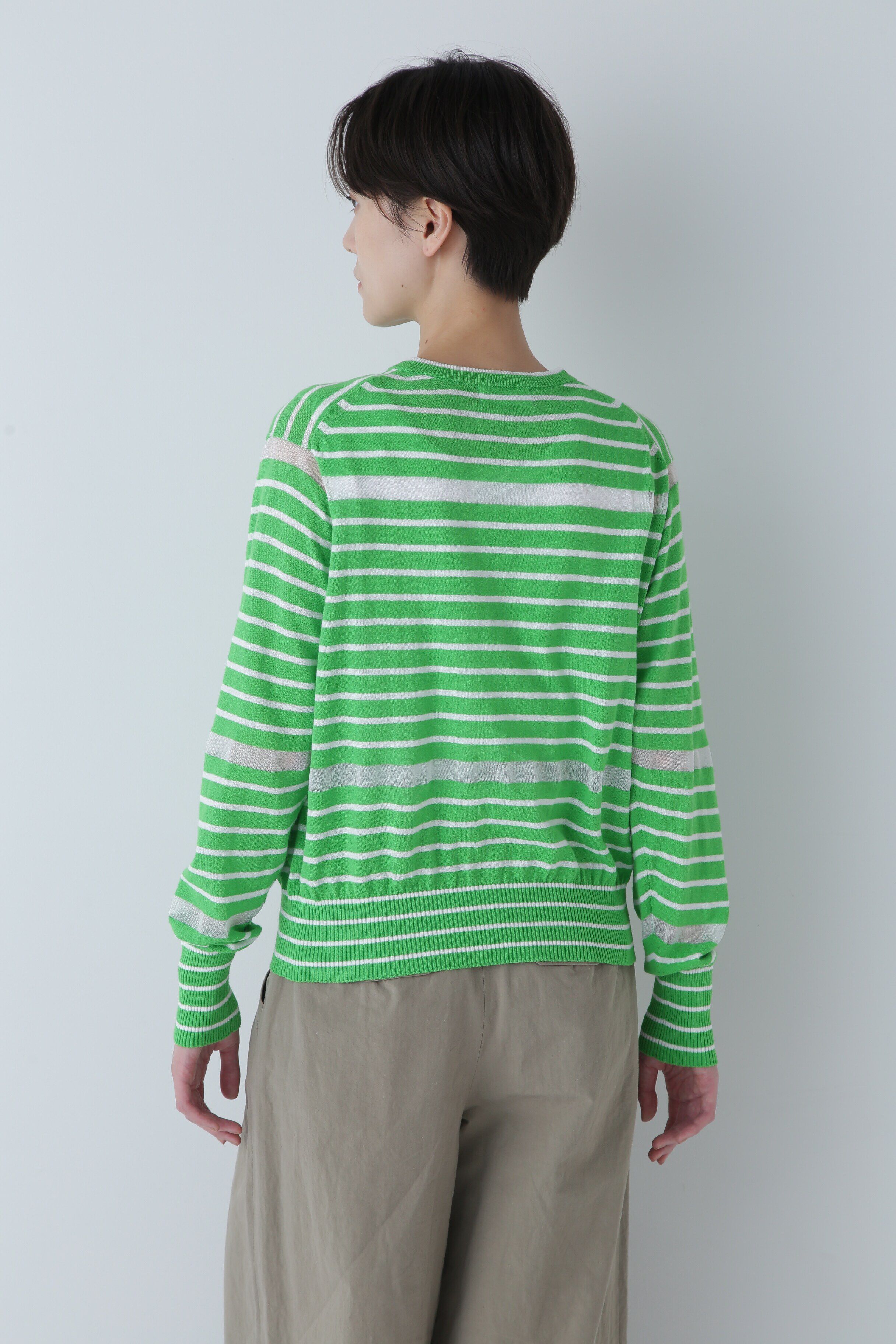  「◆シアーボーダーニット」|ニット・セーター|