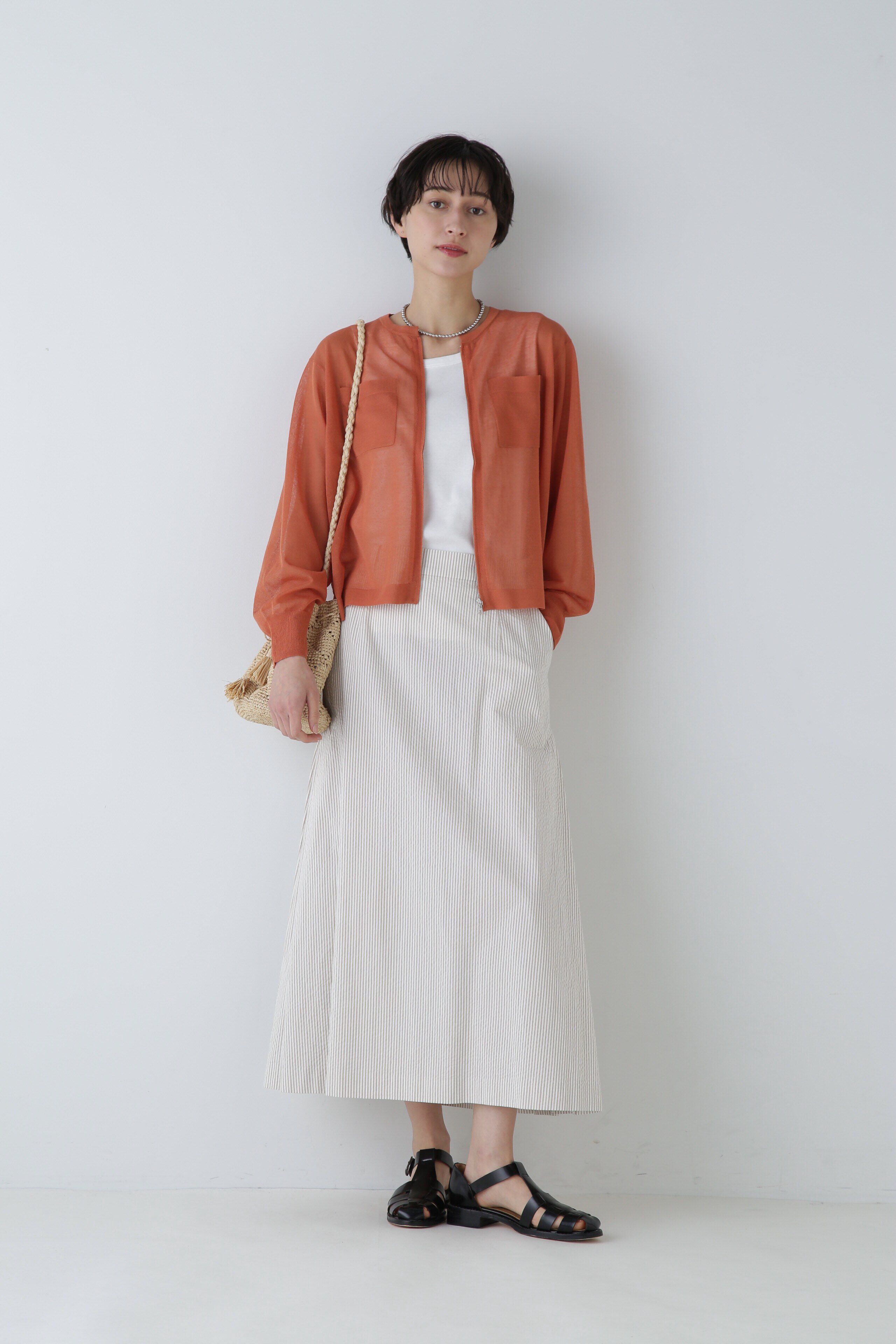  「◆シアーハイゲージニットジップアップカーディガン」|ニット・セーター|