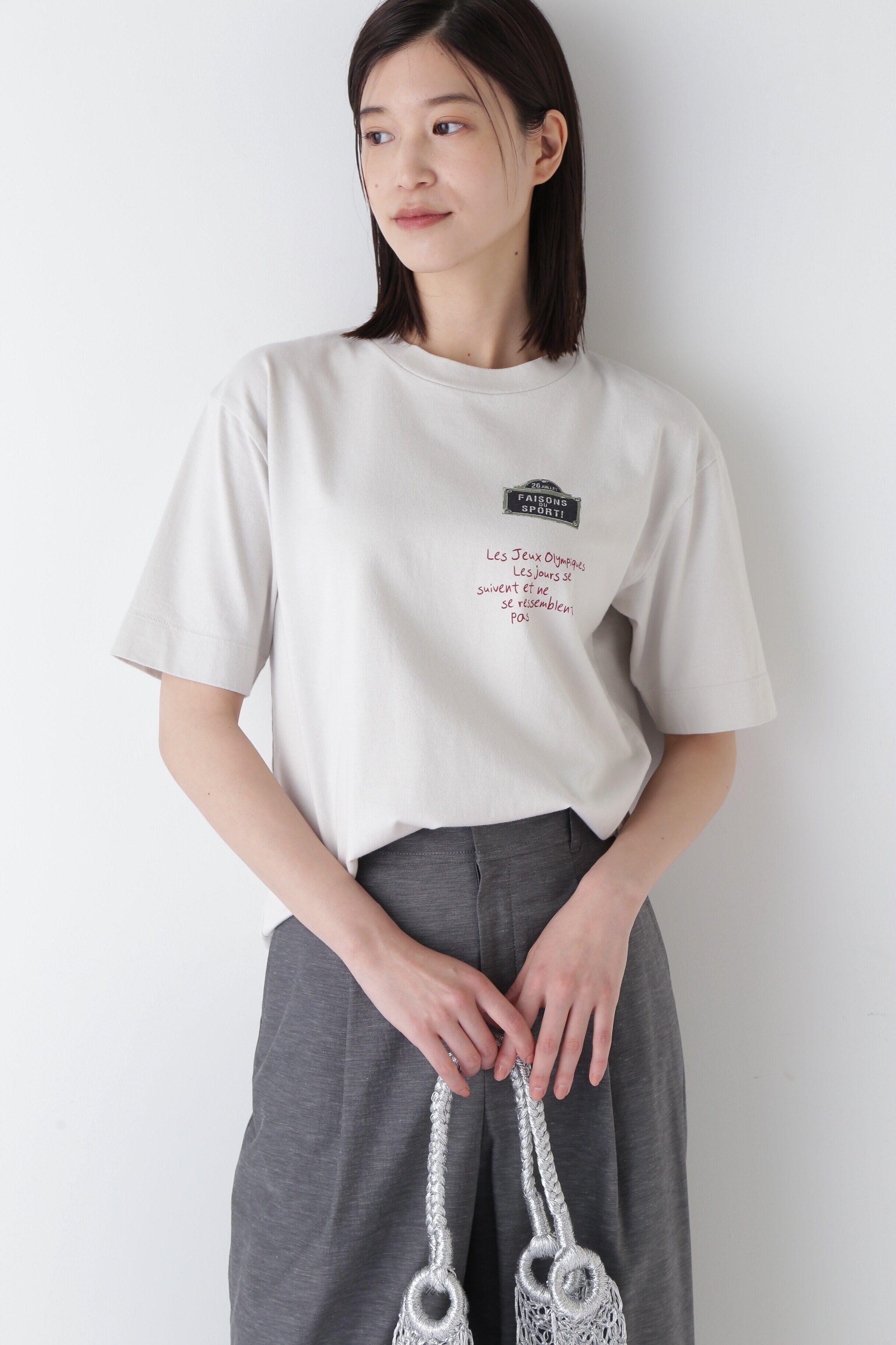  「◆スポーティーロゴＴシャツ」|Tシャツ・カットソー|グレー