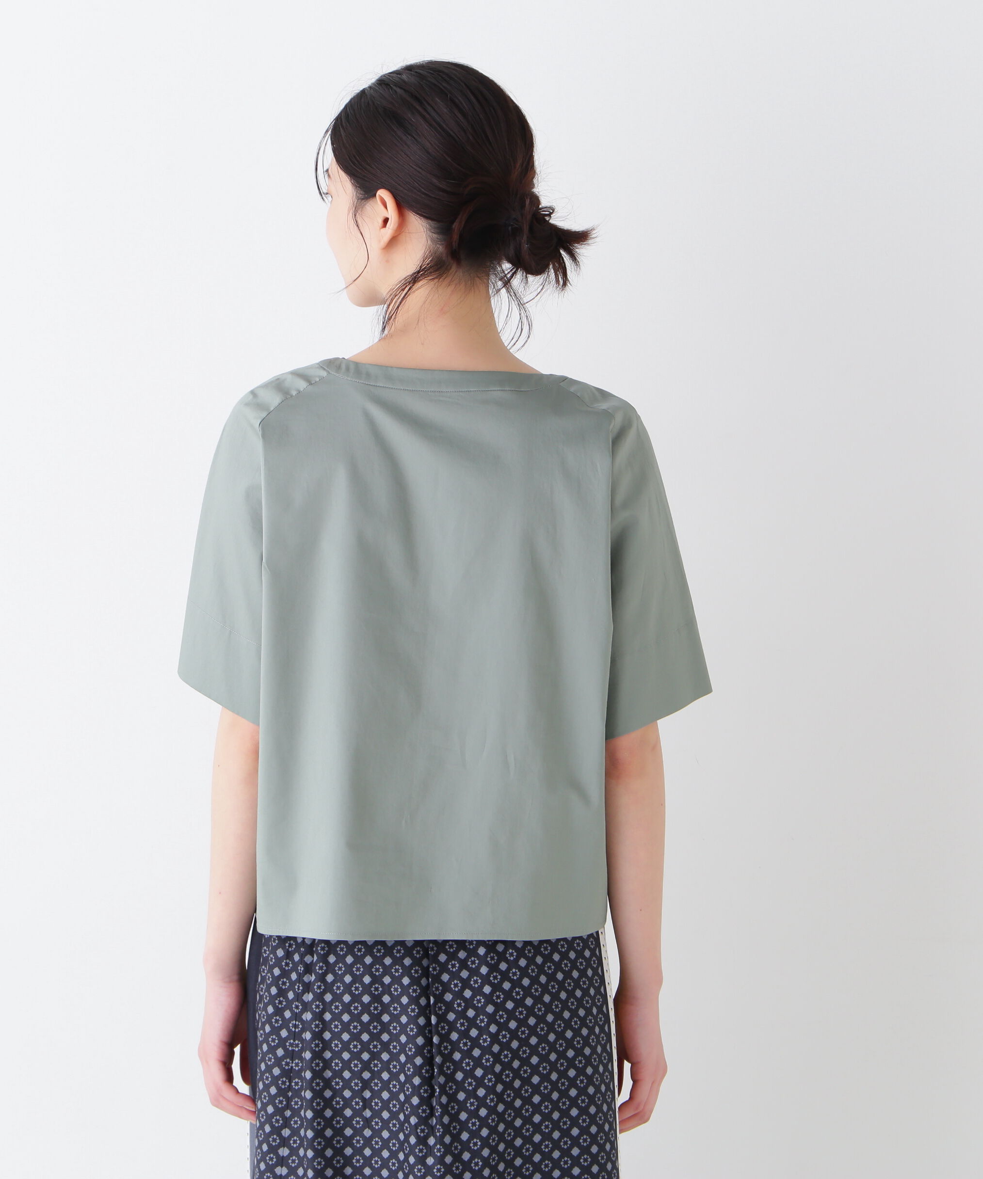  「◆ボックスシルエットキーネックブラウス」|シャツ・ブラウス|