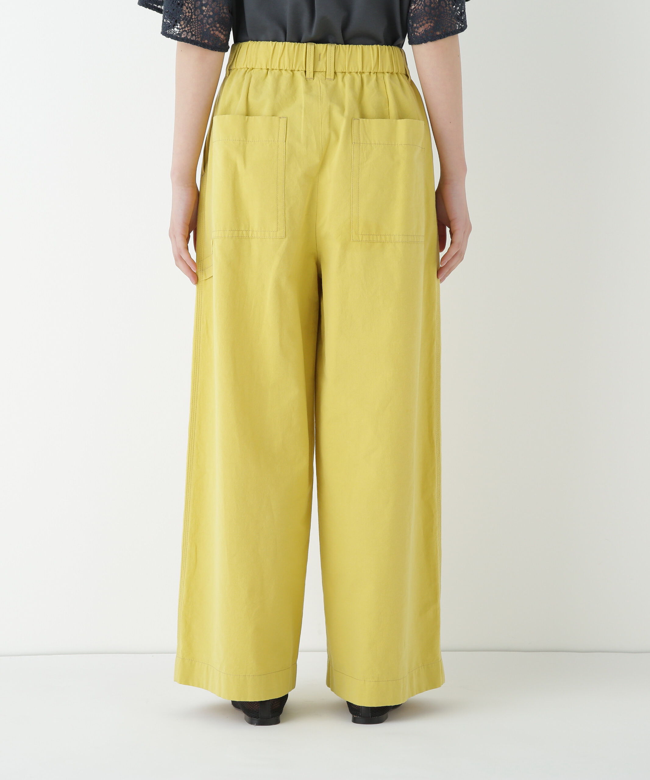  「◆コットンリネンウェザー近江晒シェフパンツ」|その他|