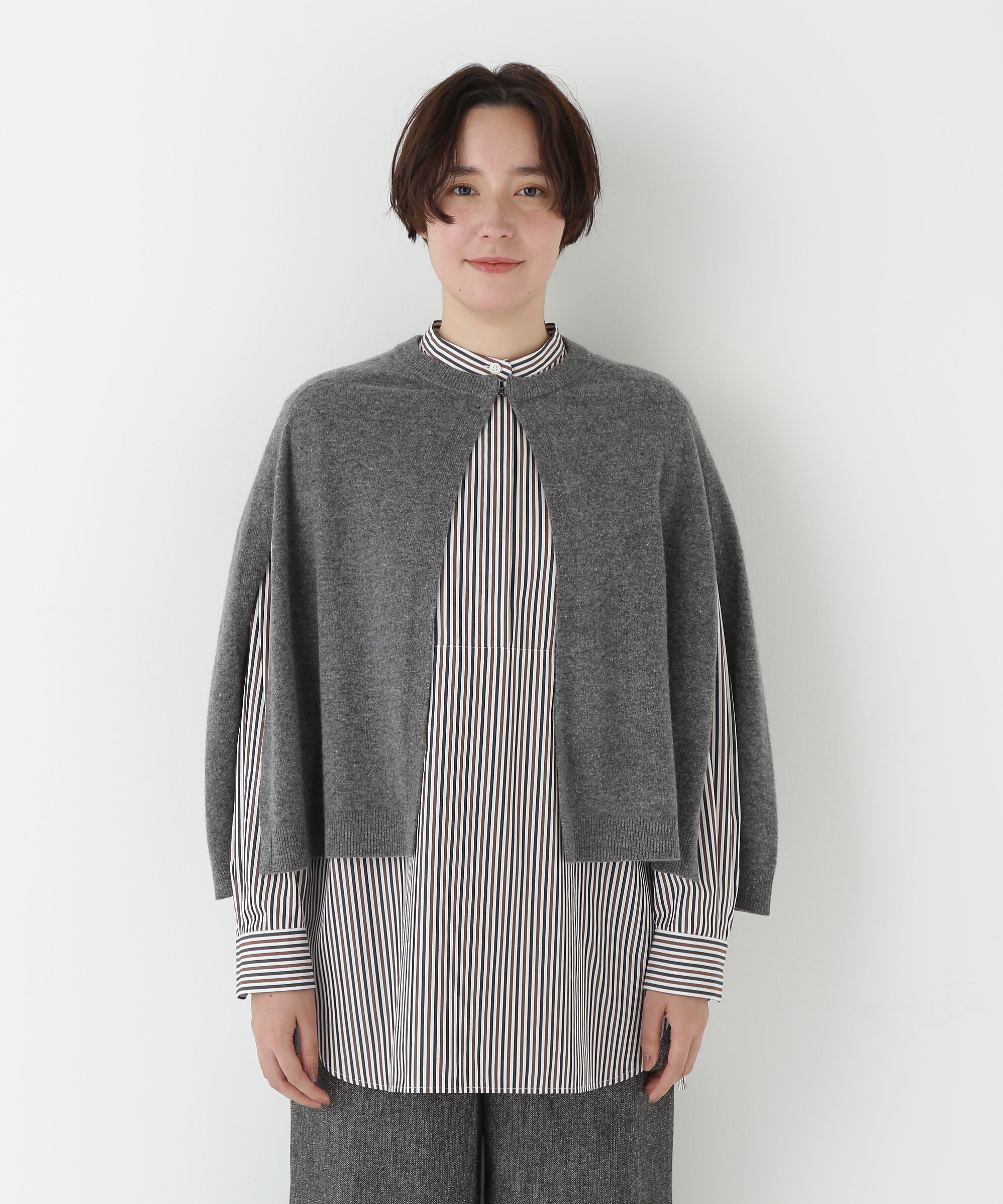  「◆ハイゲージウールケープニット」|ニット・セーター|