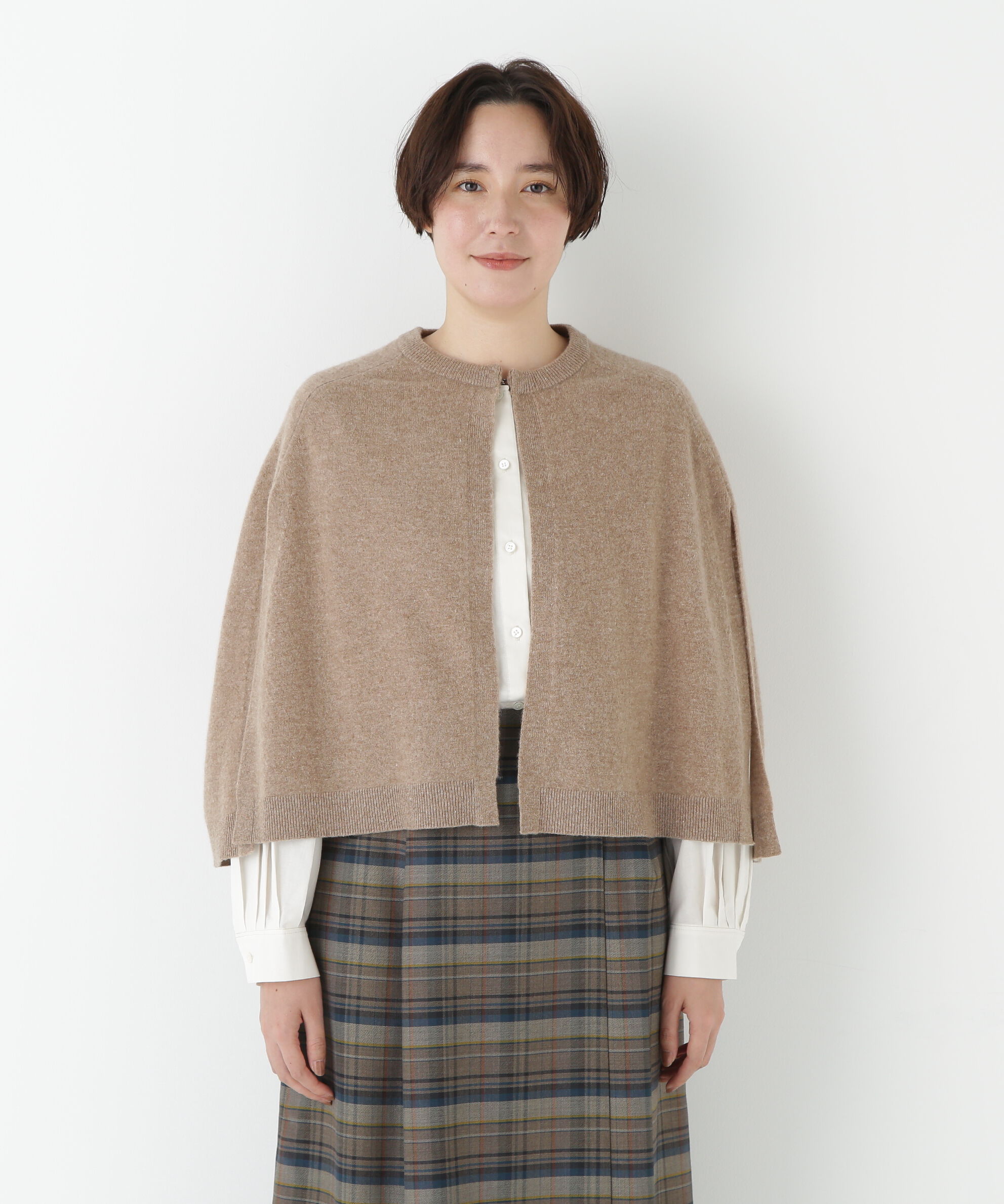  「◆ハイゲージウールケープニット」|ニット・セーター|