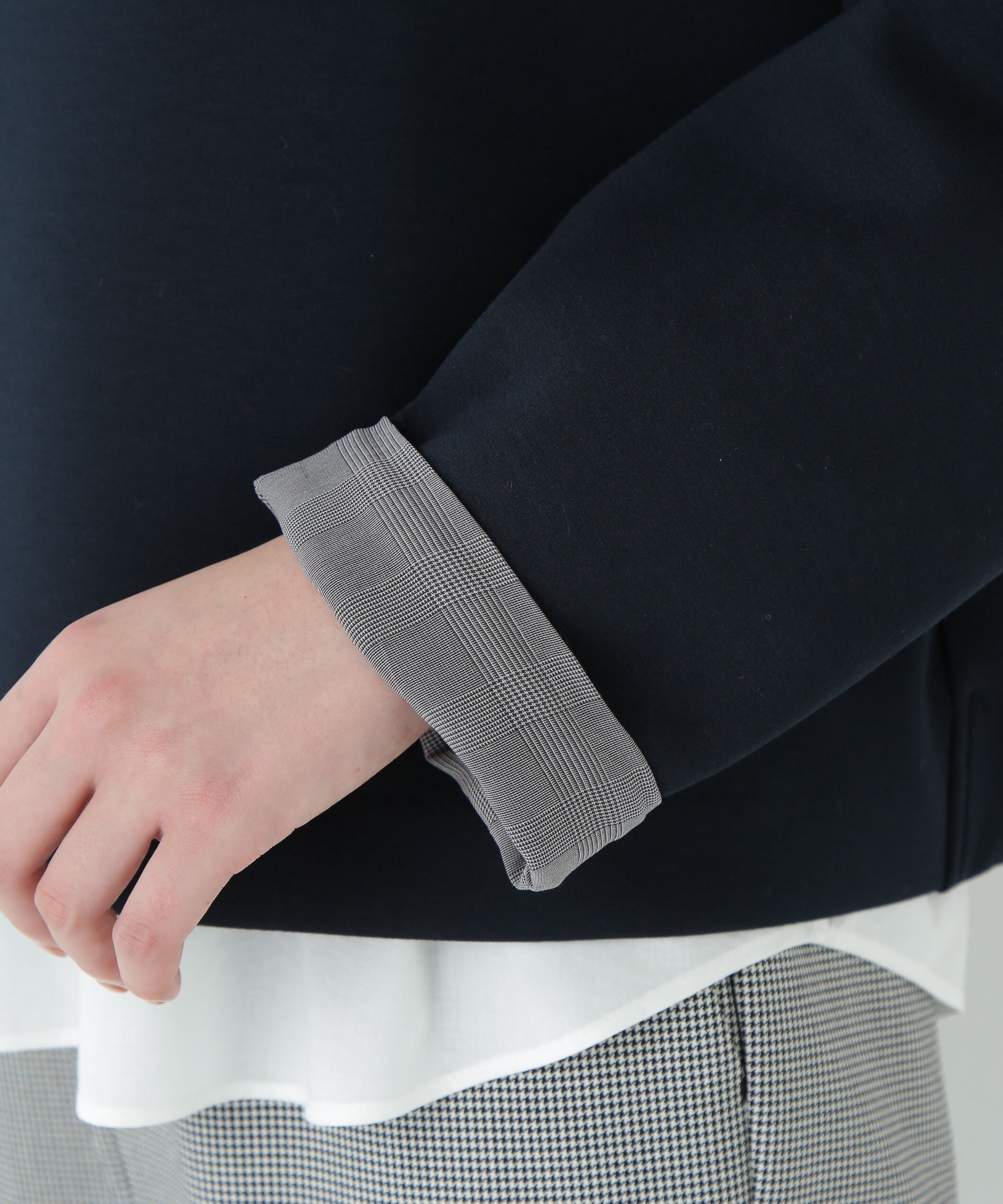  「チェックドッキングダンボールプルオーバー」|Tシャツ・カットソー|