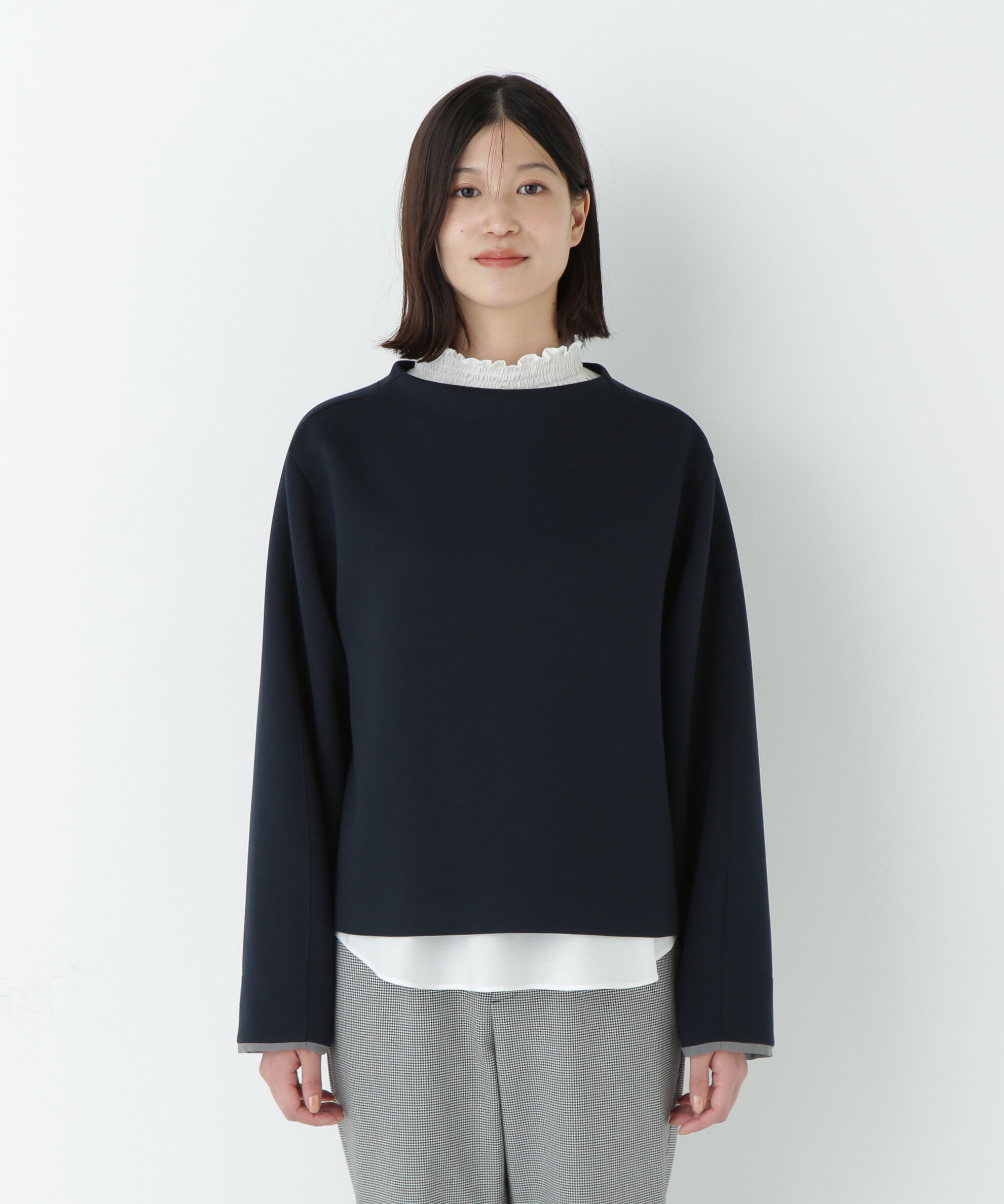  「チェックドッキングダンボールプルオーバー」|Tシャツ・カットソー|