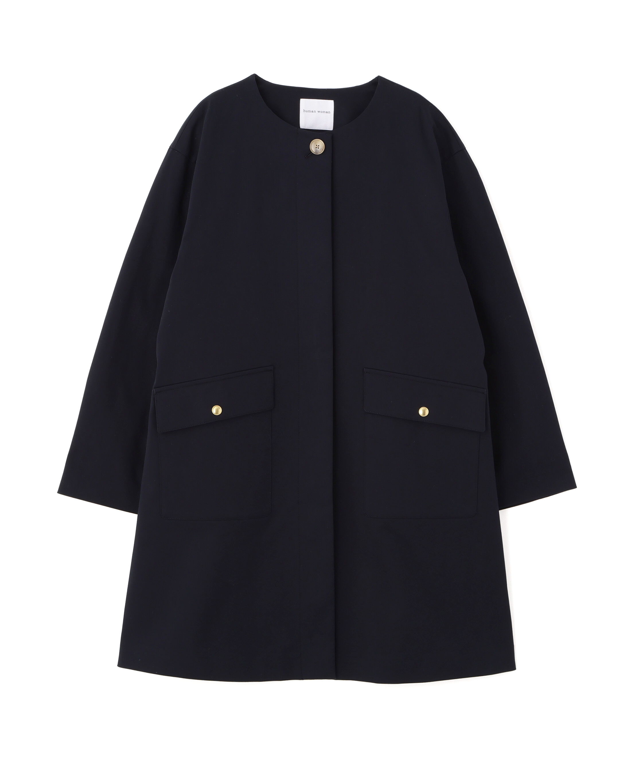  「◆≪ライナー取り外し可能≫ライナー付きフラップノーカラーコート」|その他|