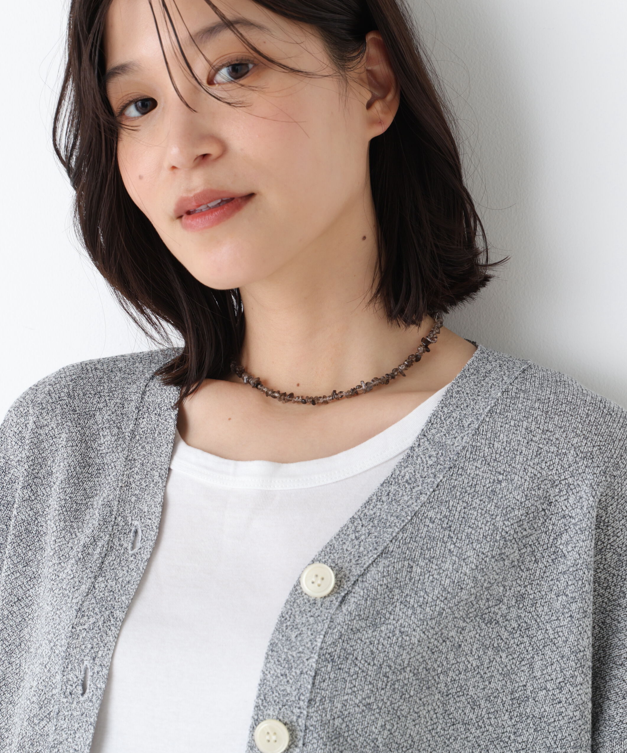  「◆サザレ石ネックレス」|ネックレス|ブラウン