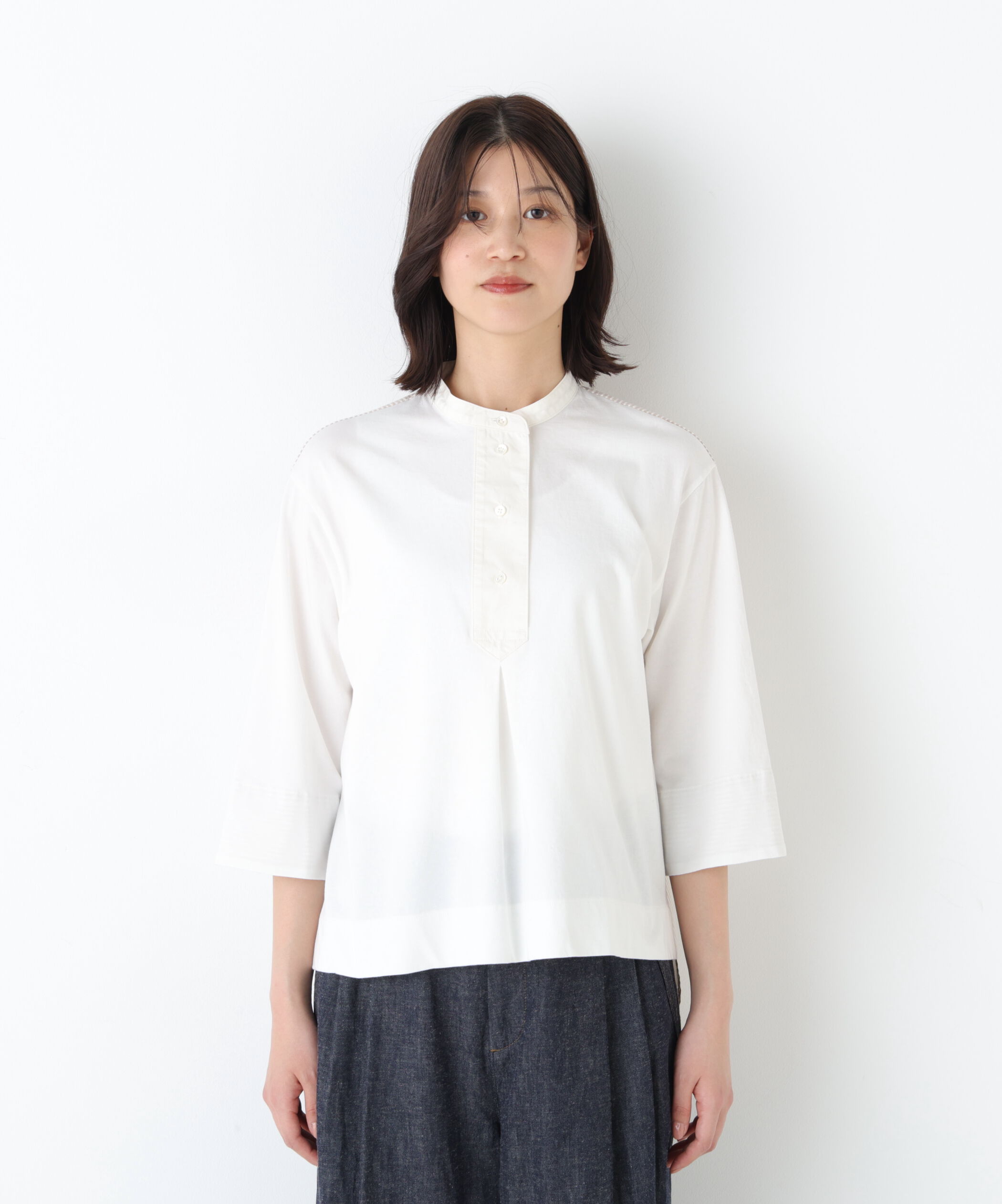  「◆異素材使い配色プルオーバー」|Tシャツ・カットソー|