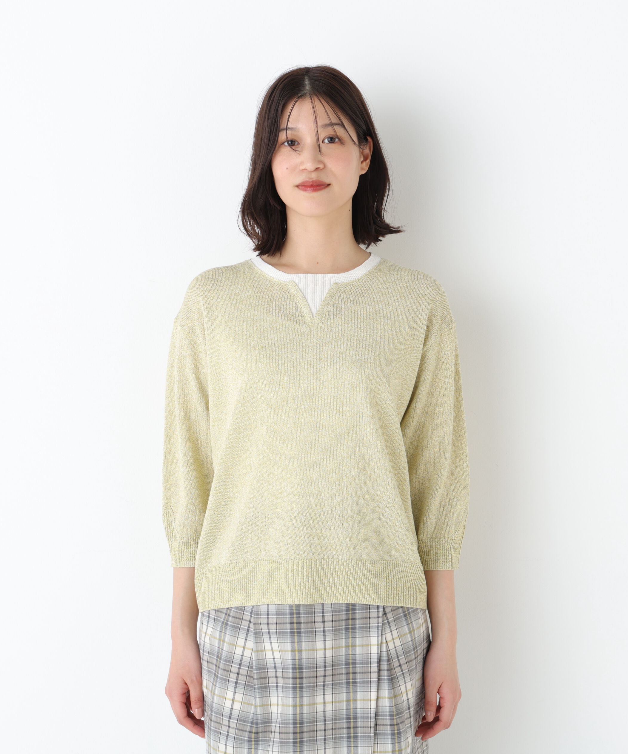  「◆ペーパーヤーンクルーネックＰ／Ｏ」|ニット・セーター|