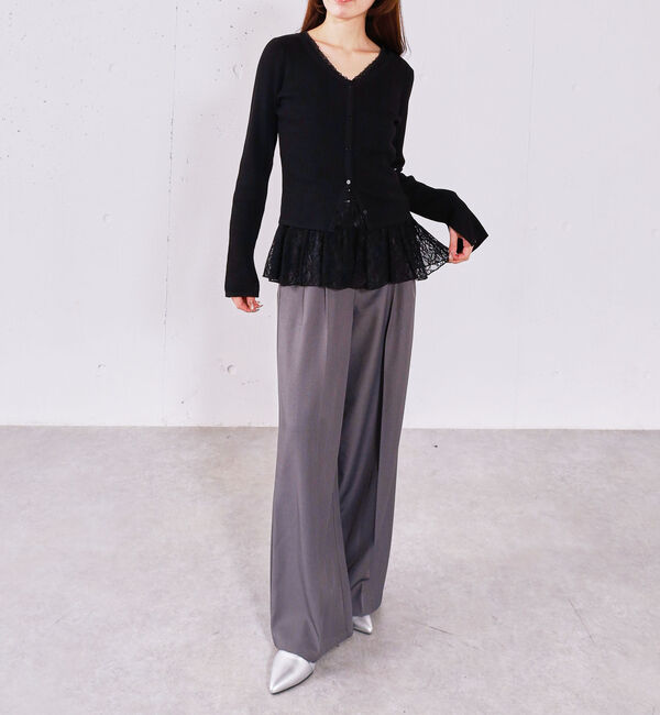 archives「【ＯＮかわ】ベルト付きタックワイドスラックス」|チノ|