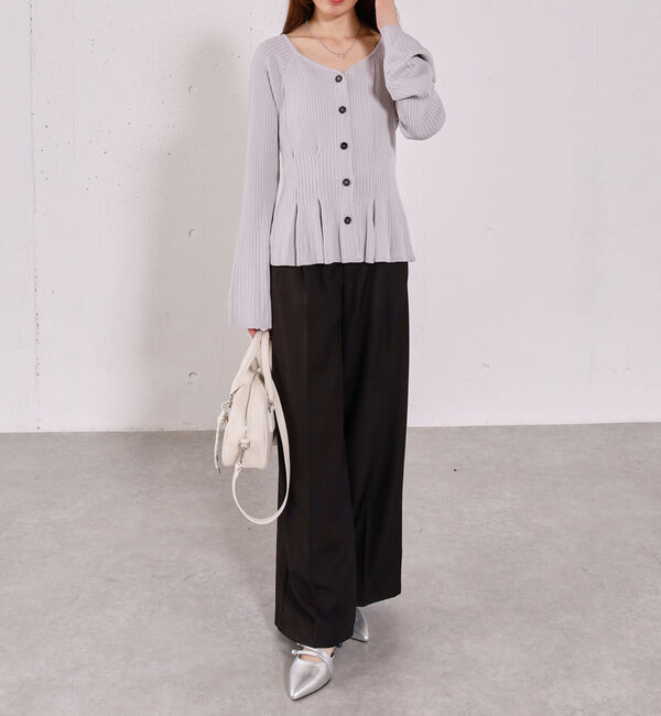 archives「【ＯＮかわ】ベルト付きタックワイドスラックス」|チノ|