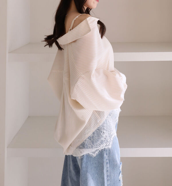 archives「レースコンビ２ｗａｙオフショルシャツ」|シャツ・ブラウス|