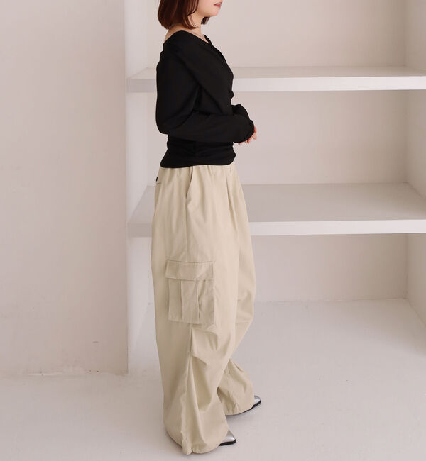 archives「【ＯＮかわ】クロスタックドレープオフショルカットＴＯＰＳ」|Tシャツ・カットソー|