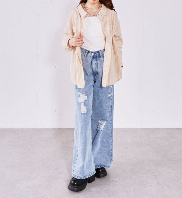 archives「２ｗａｙストライプシャツ」|シャツ・ブラウス|