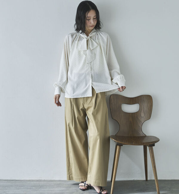 Doux archives「無地ドットボウタイブラウス」|シャツ・ブラウス|
