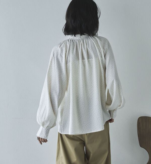 Doux archives「無地ドットボウタイブラウス」|シャツ・ブラウス|