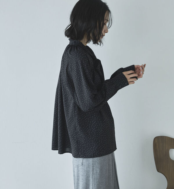 Doux archives「無地ドットボウタイブラウス」|シャツ・ブラウス|