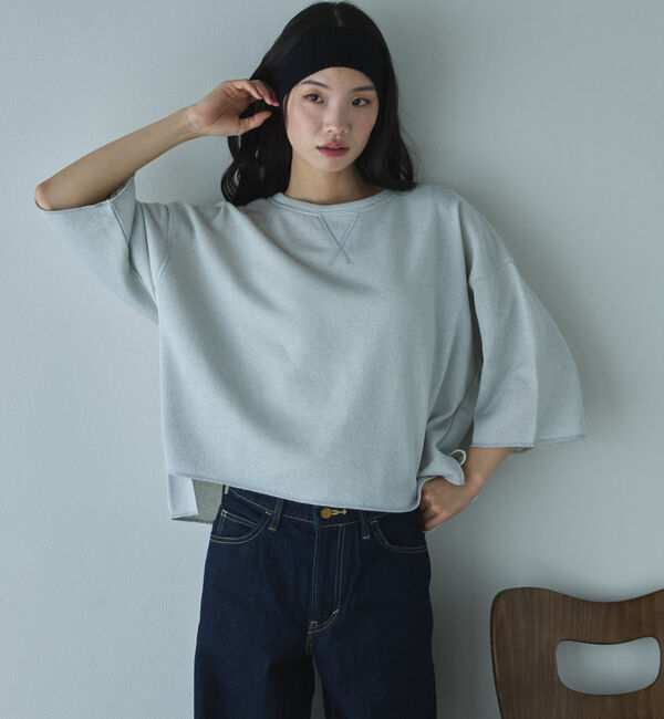 Doux archives「ラメ裏毛ショートスリーブプルオーバー」|Tシャツ・カットソー|OFF WHITE
