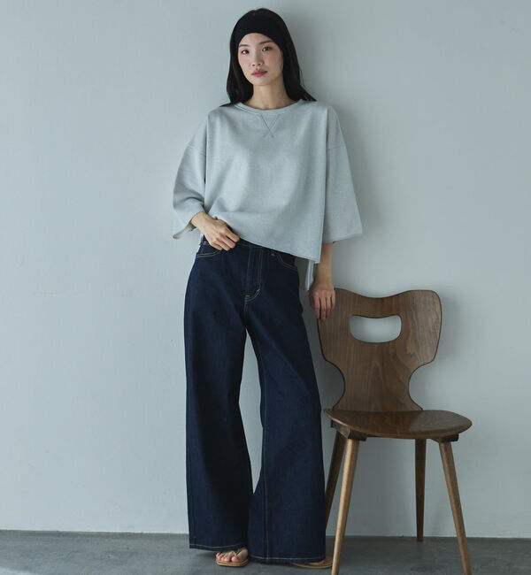 Doux archives「ラメ裏毛ショートスリーブプルオーバー」|Tシャツ・カットソー|