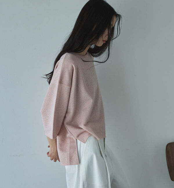 Doux archives「ラメ裏毛ショートスリーブプルオーバー」|Tシャツ・カットソー|