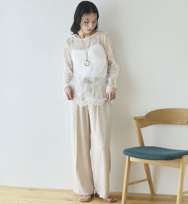 Doux archives「スカラップレーストップス」|シャツ・ブラウス|