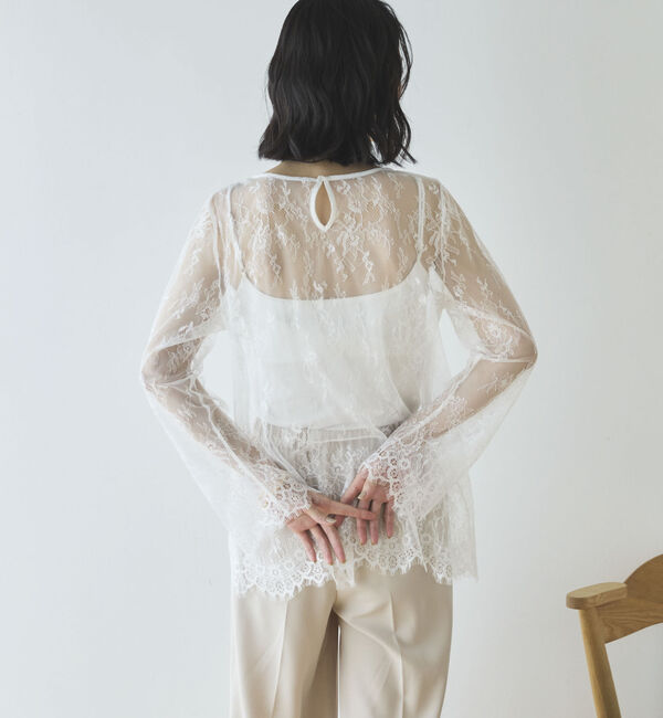 Doux archives「スカラップレーストップス」|シャツ・ブラウス|